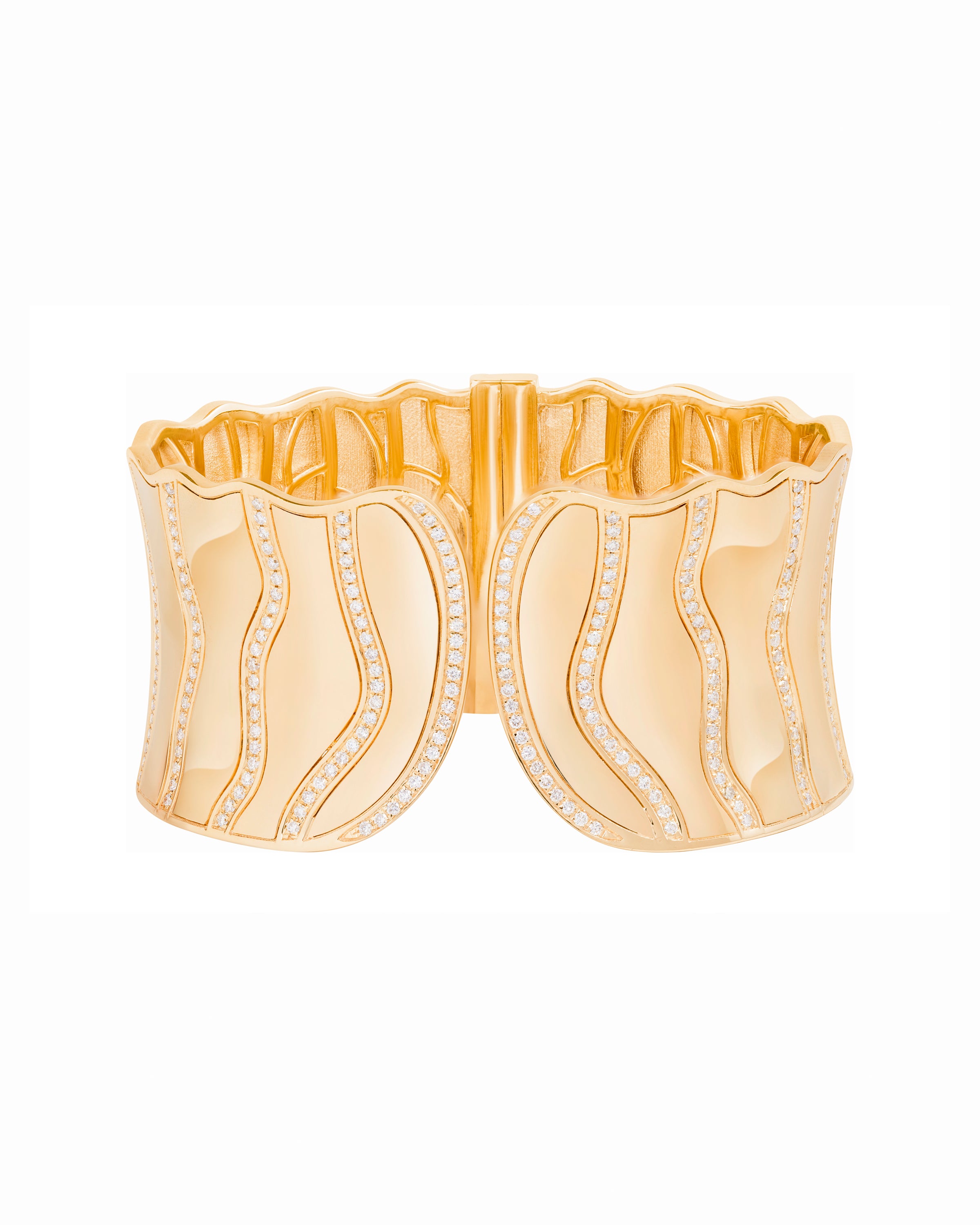 Mia Luna Gold and Diamond Wave Cuff