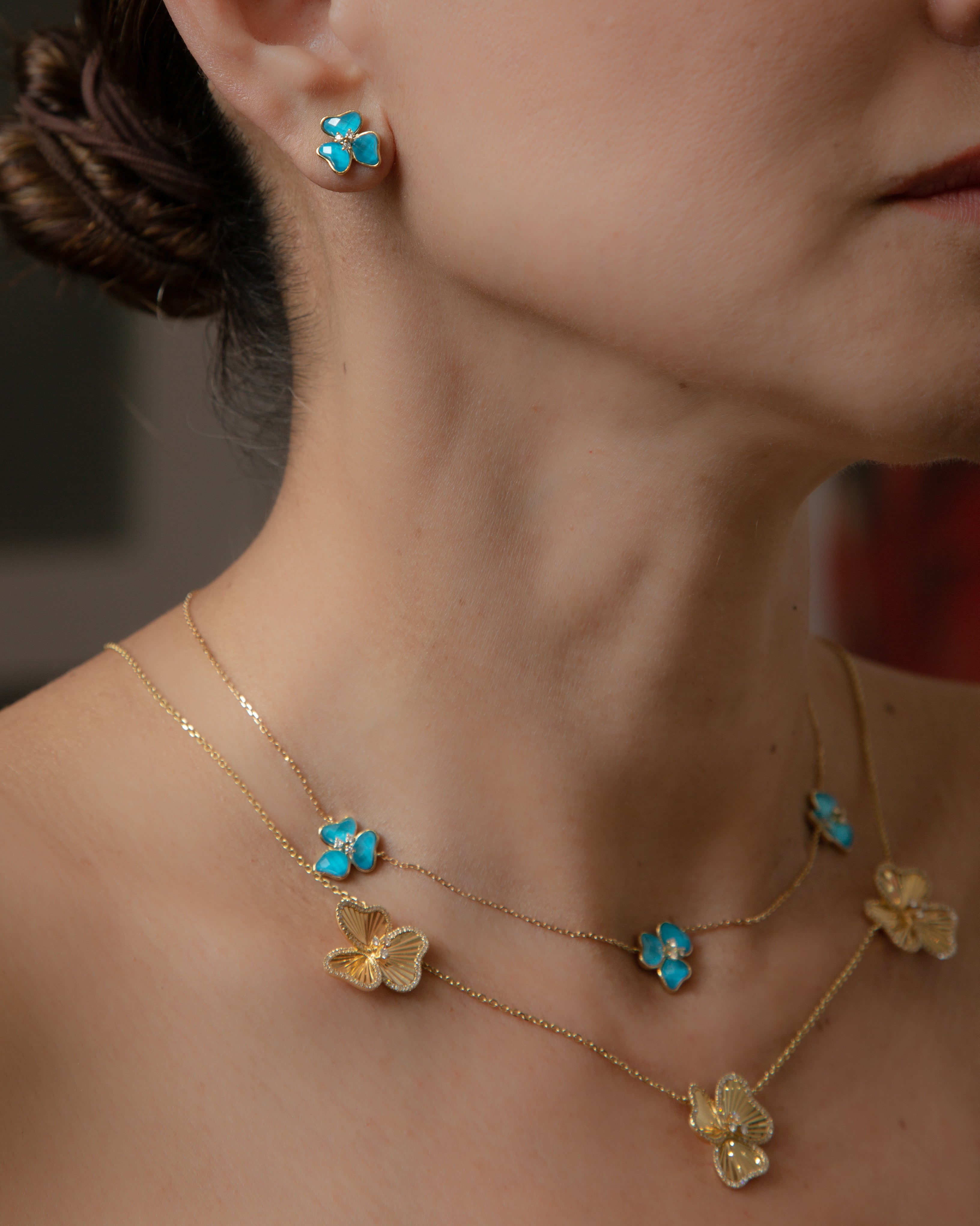 Il Petalo Mini Earrings in Citrine