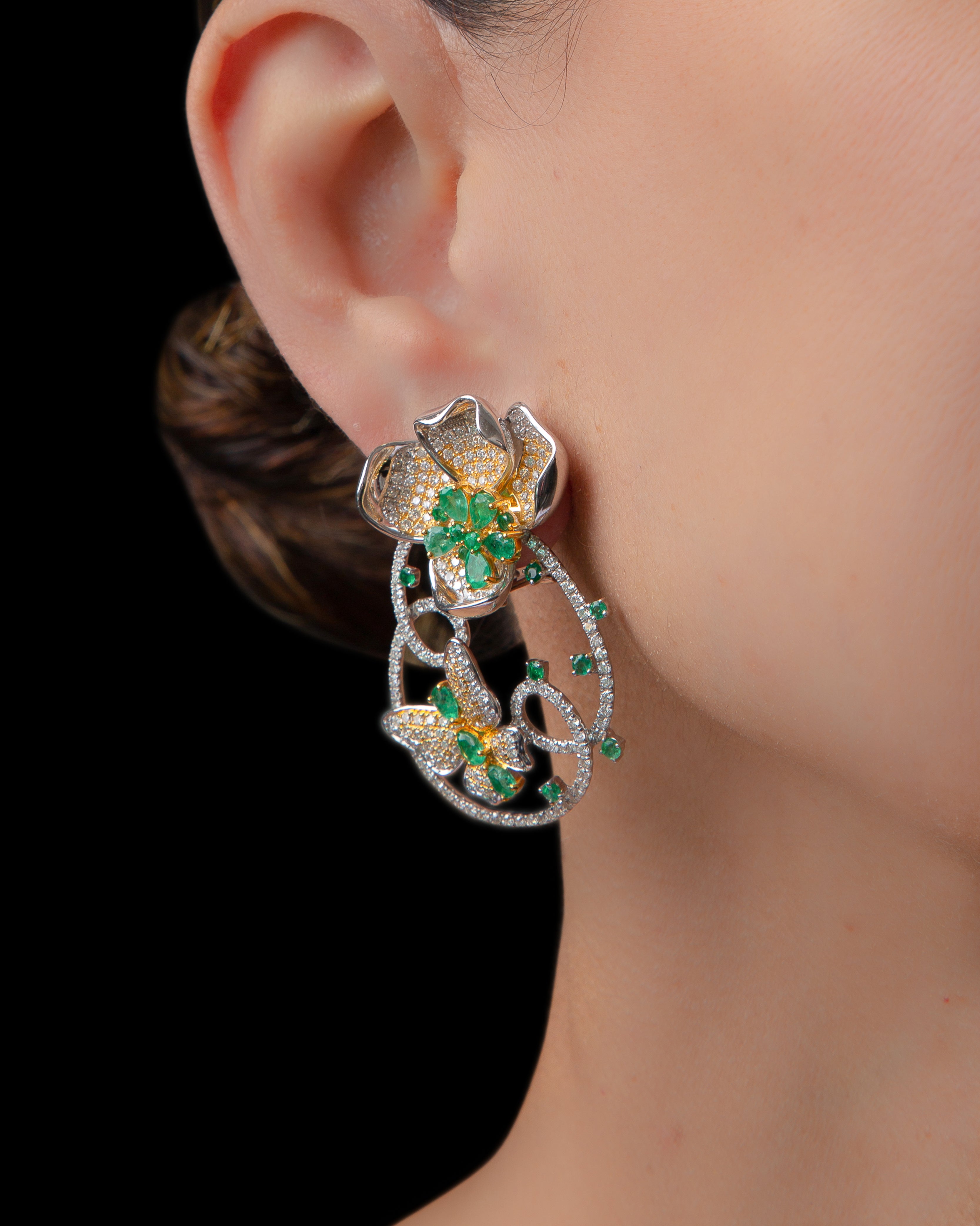 Butterfly and Floral Earring