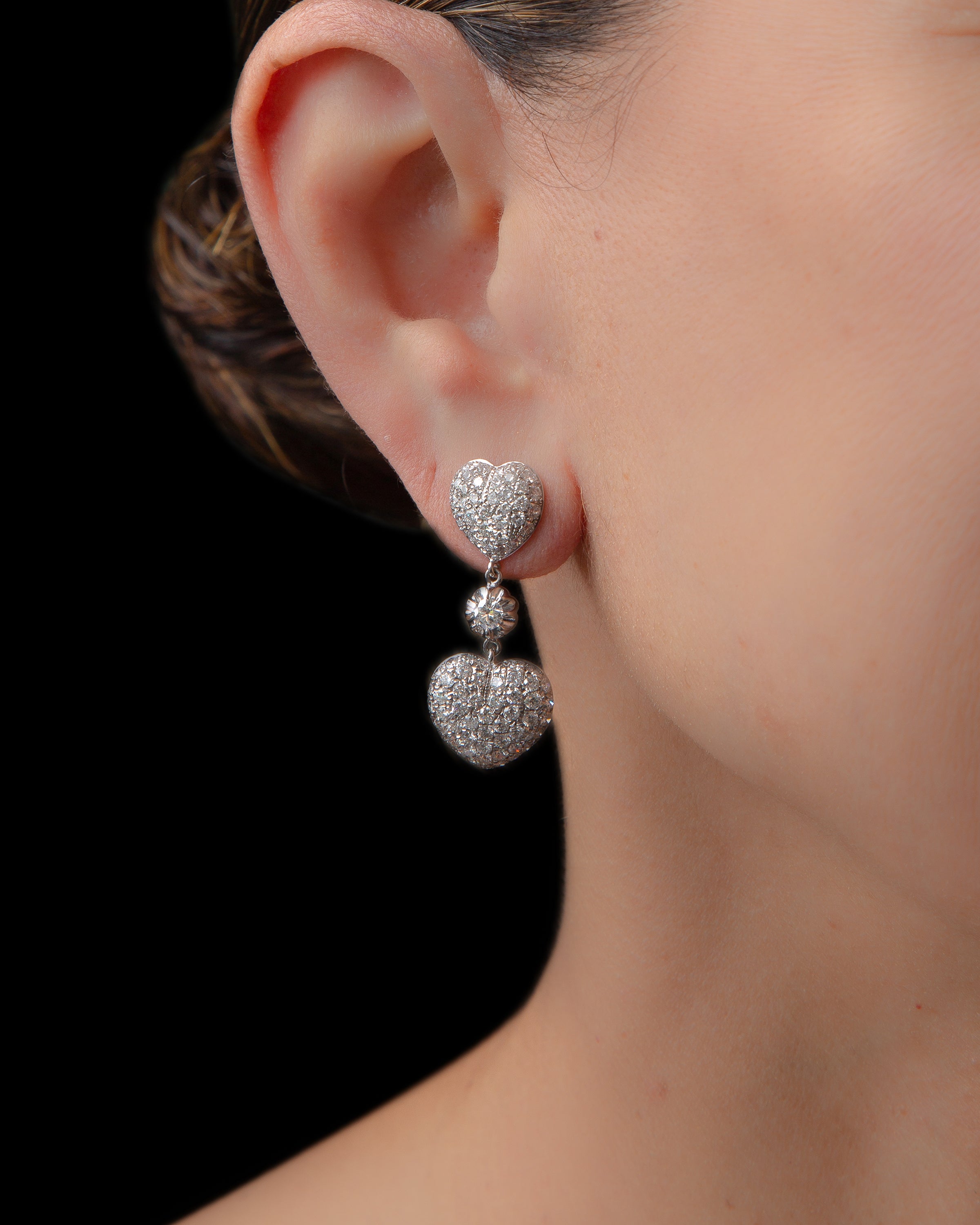 Heart Diamond Earrings