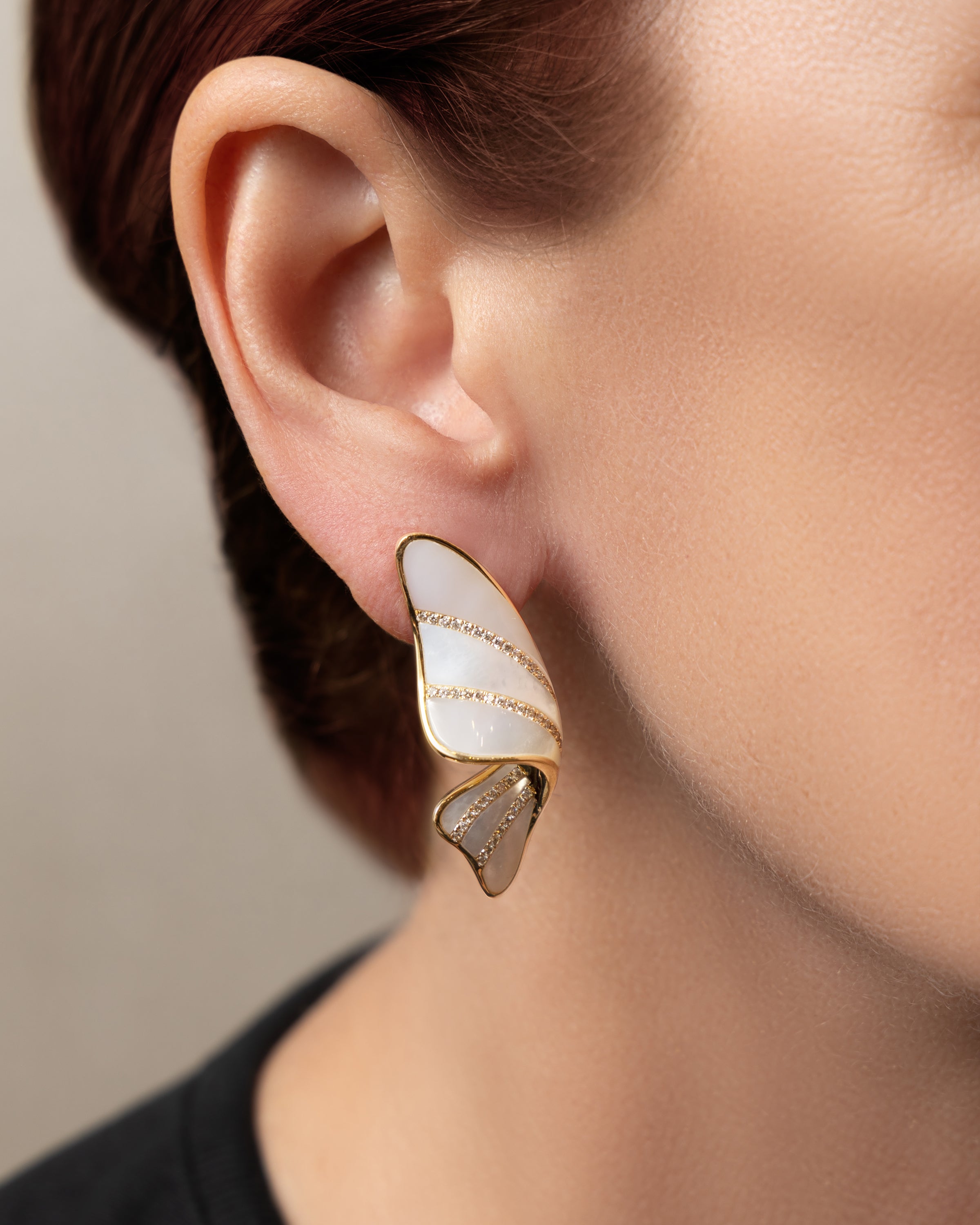 Palm Beach Collezione Butterfly Earrings in Mother of Pearl