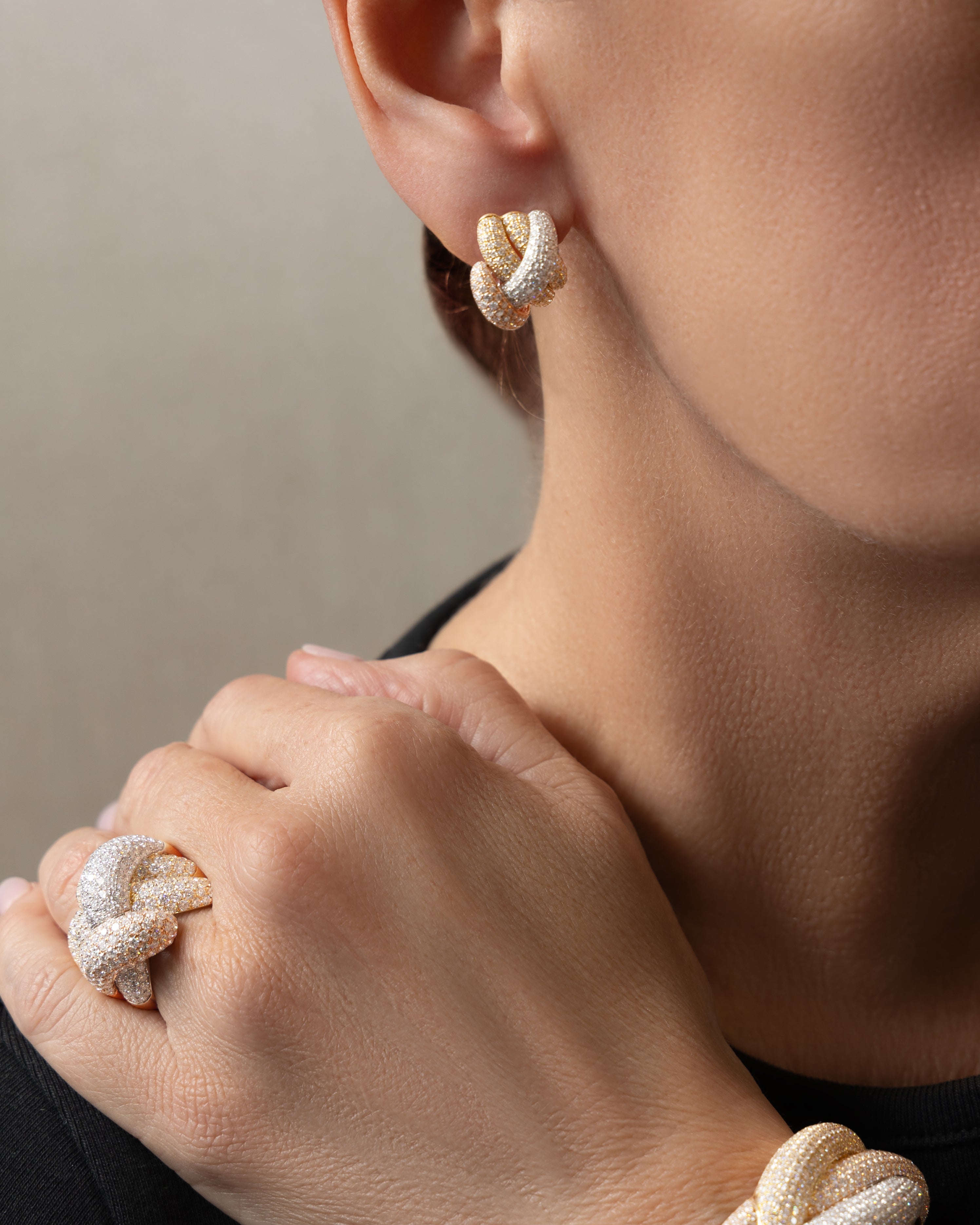 Knotted Diamond Earrings