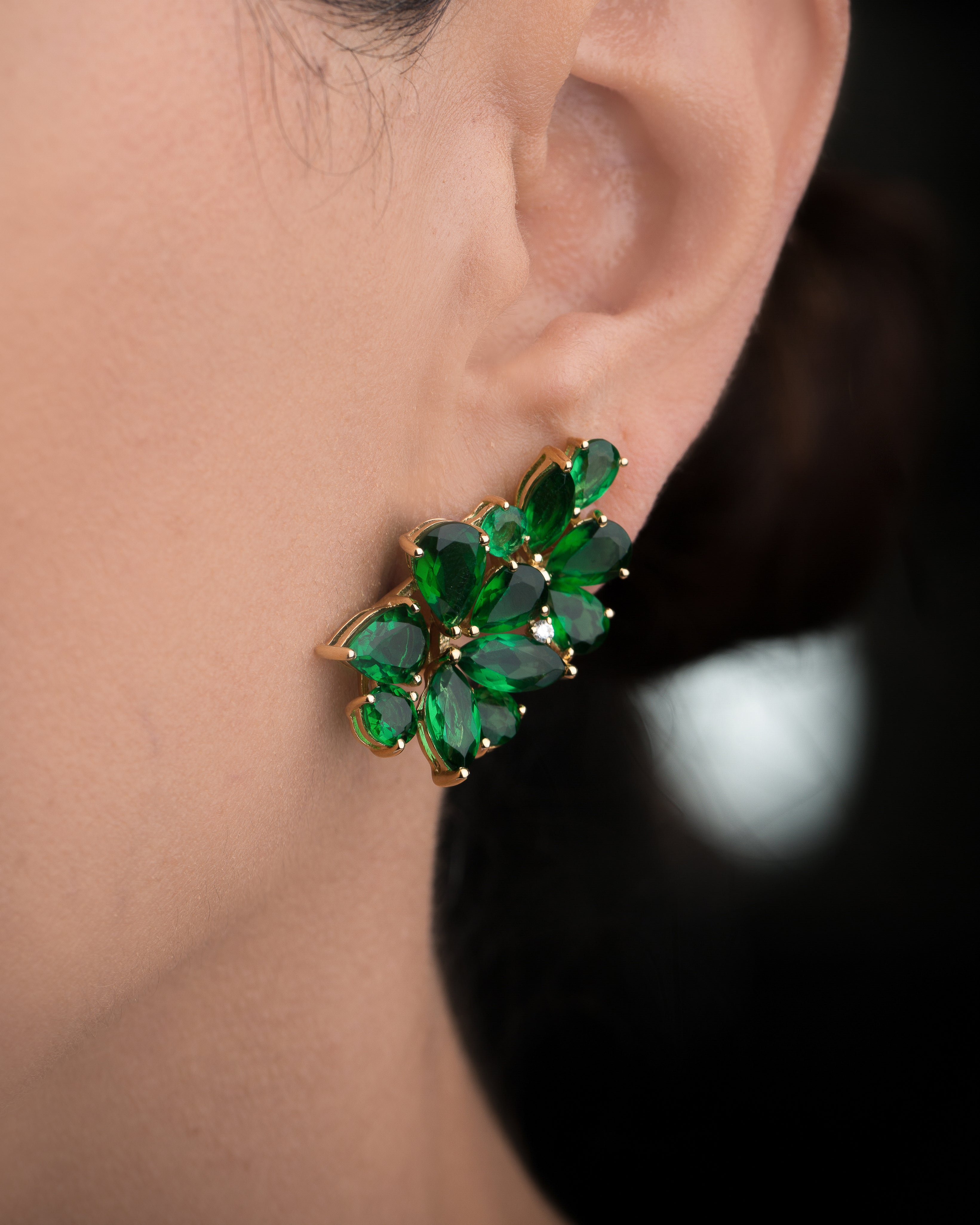 Pannalino Floral Cluster in Green Topaz
