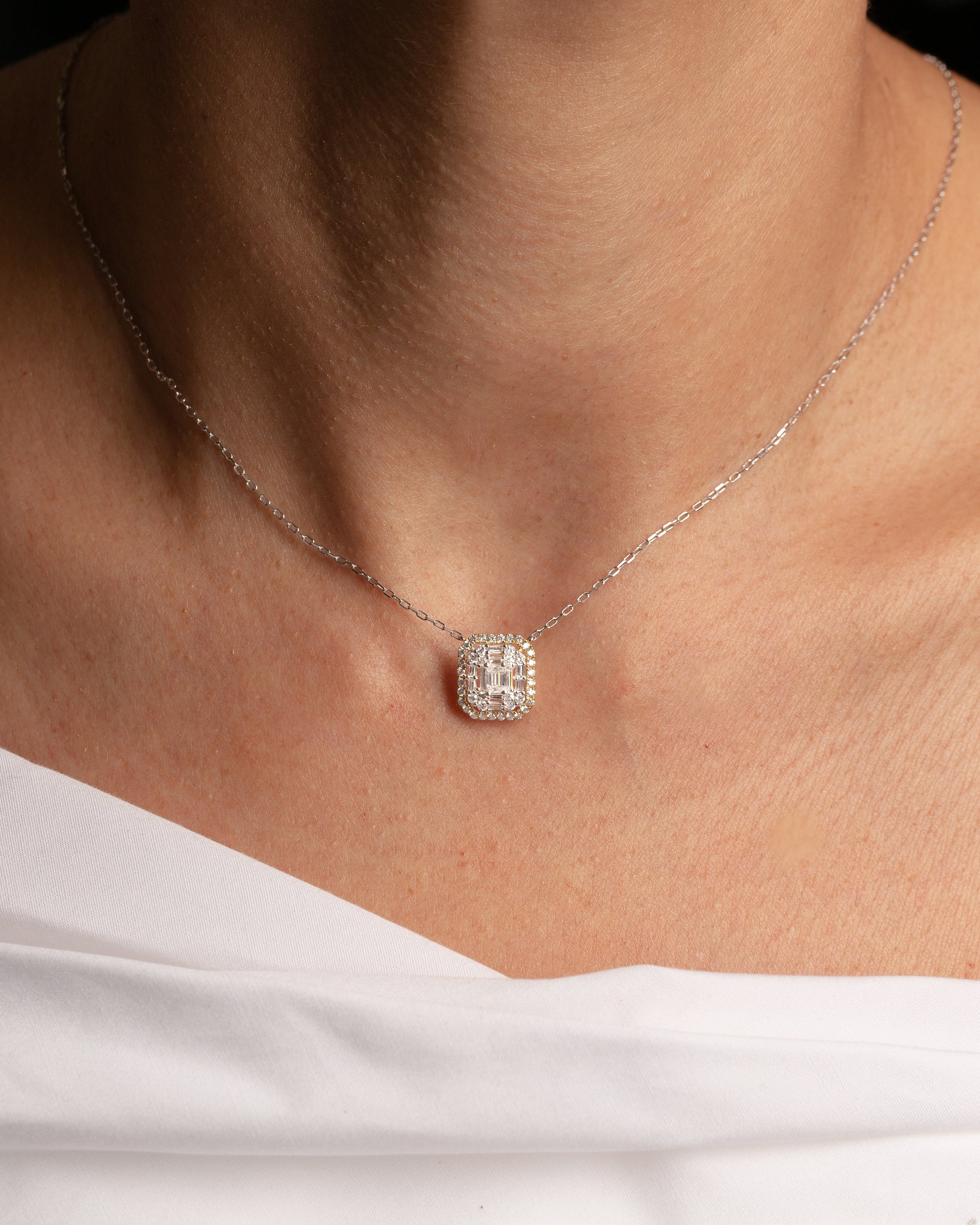 Octagonal Diamonds Pendant