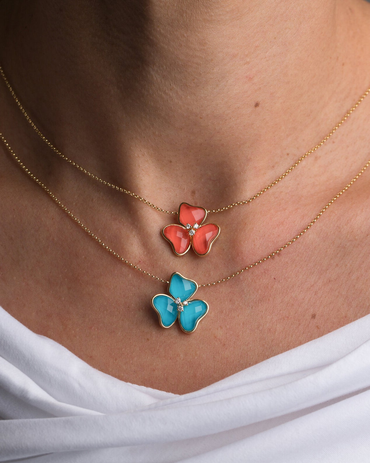 Il Petalo Classic Single Charm in Coral