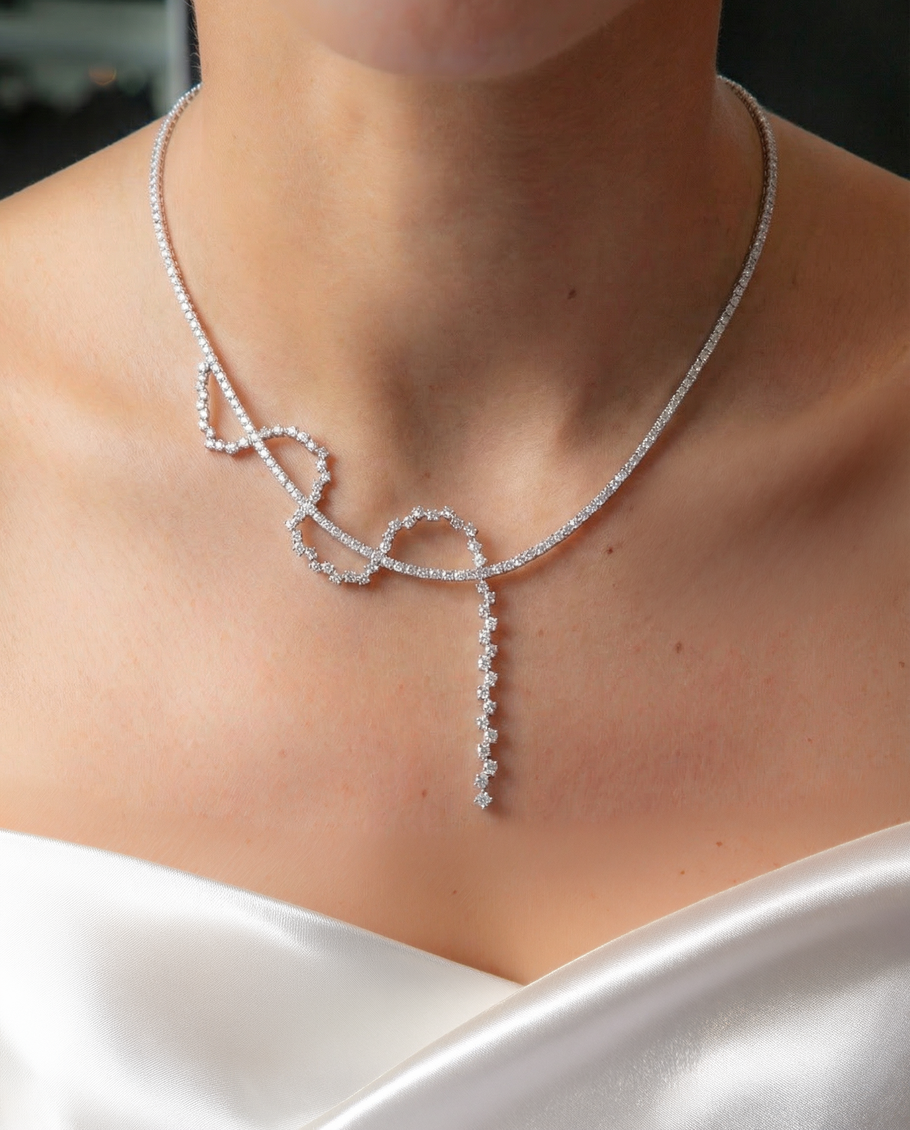 Modern Diamond Necklace