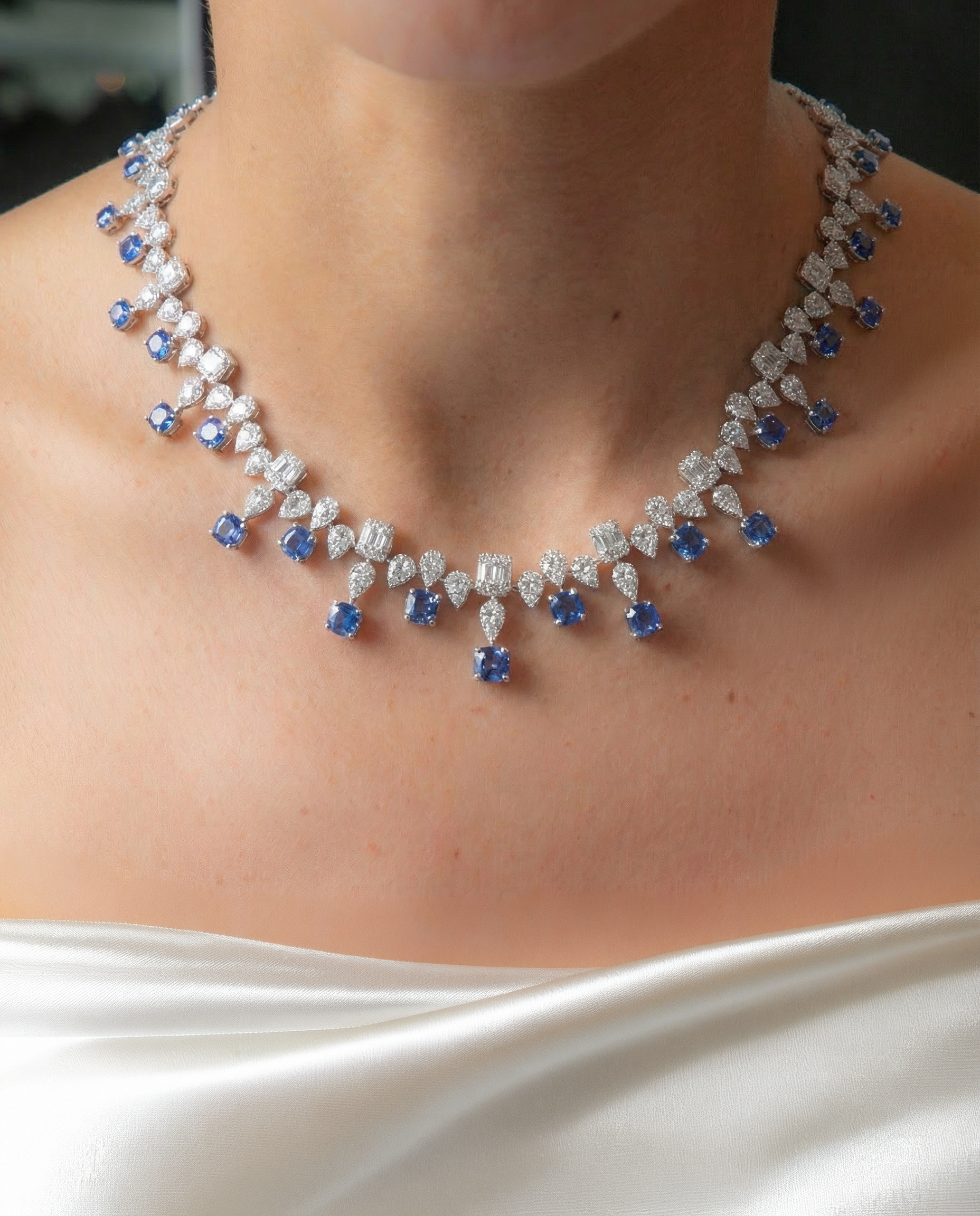 Sapphire Drop Necklace