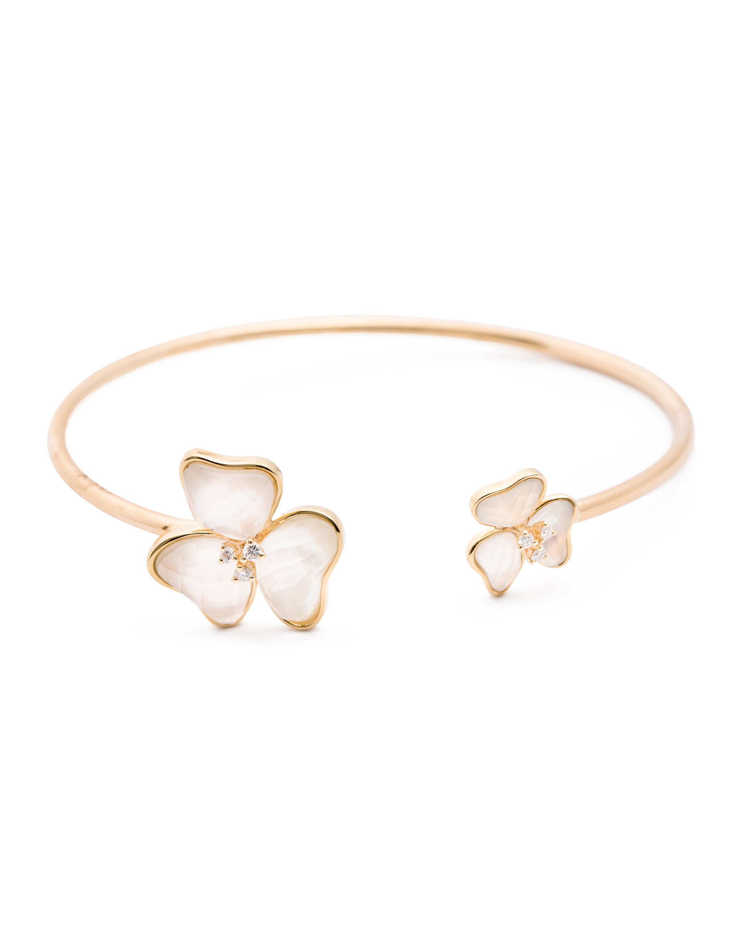 Il Petalo Double Floral Bracelet in Mother of Pearl