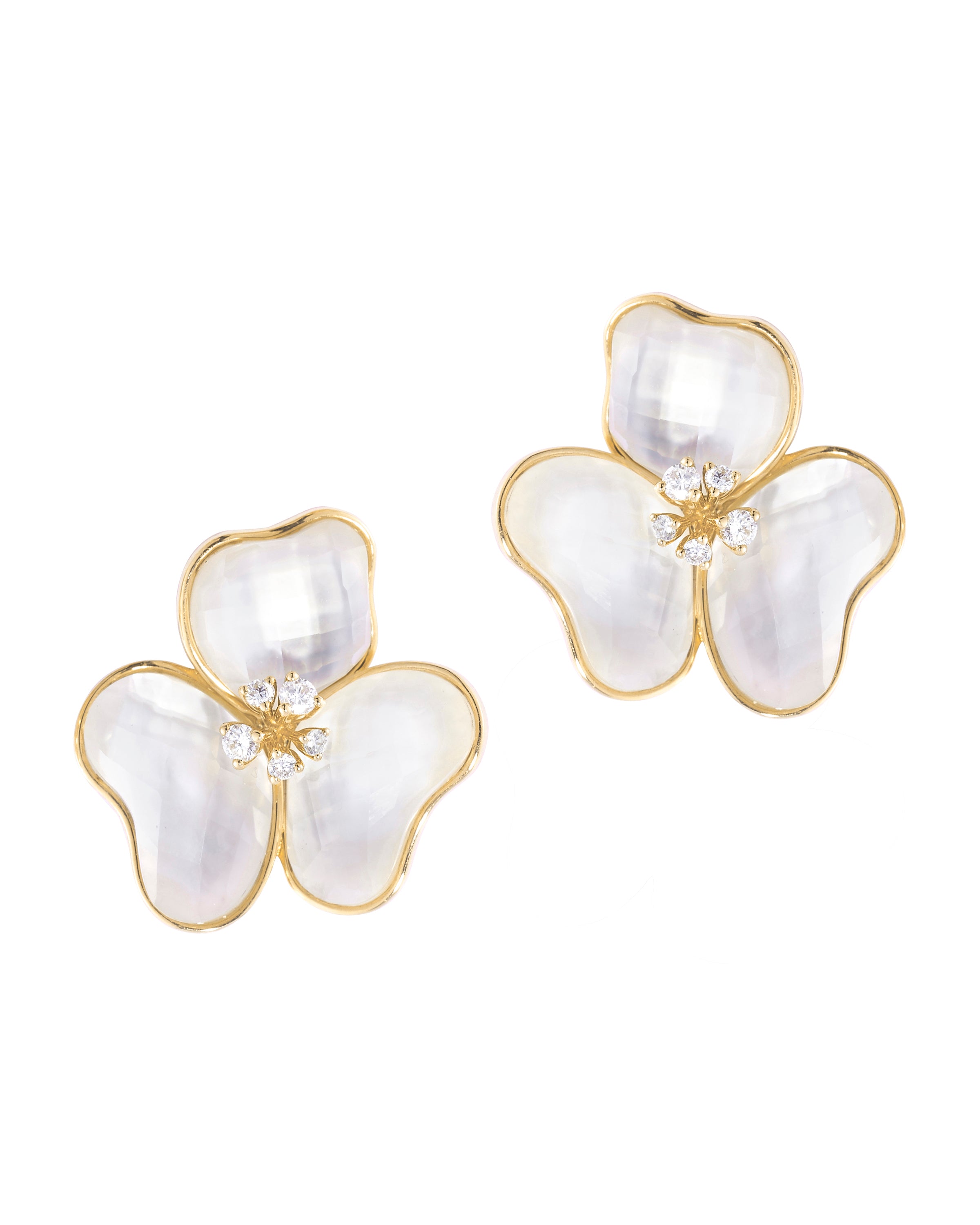 Il Petalo Large Earrings in Mother of Pearl