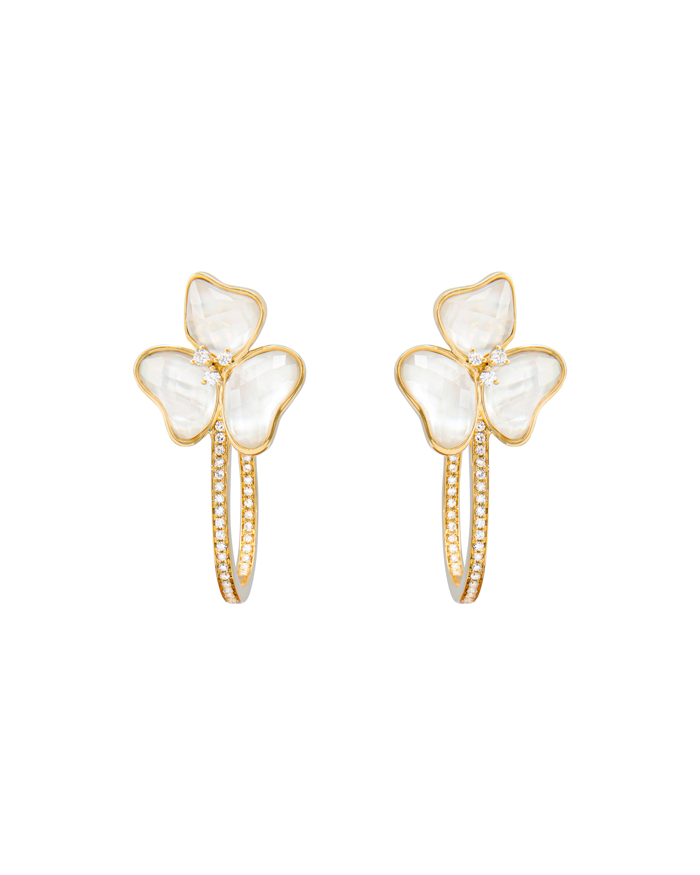 Il Petalo Hoops in Mother of Pearl