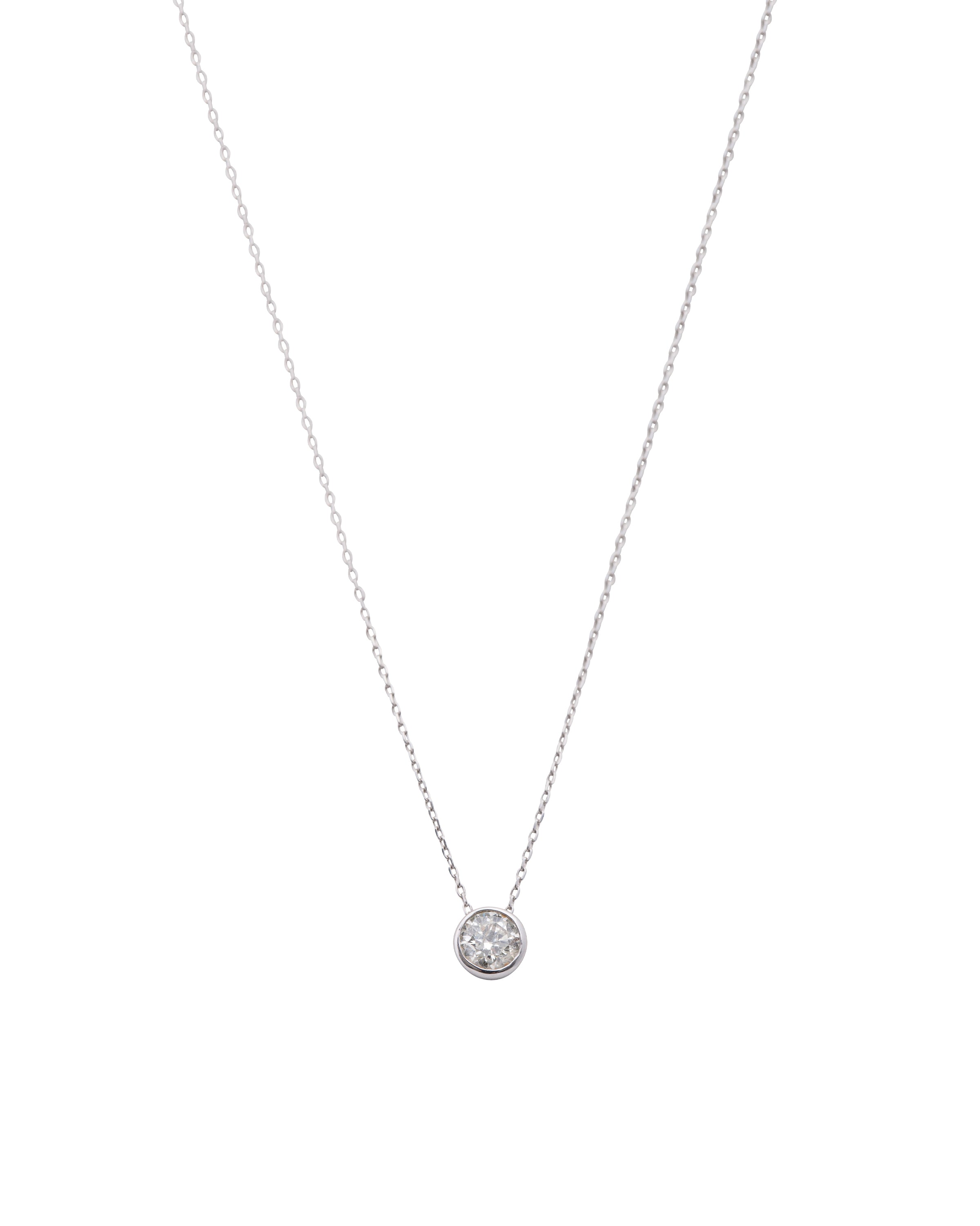 Single Stone Diamond Necklace