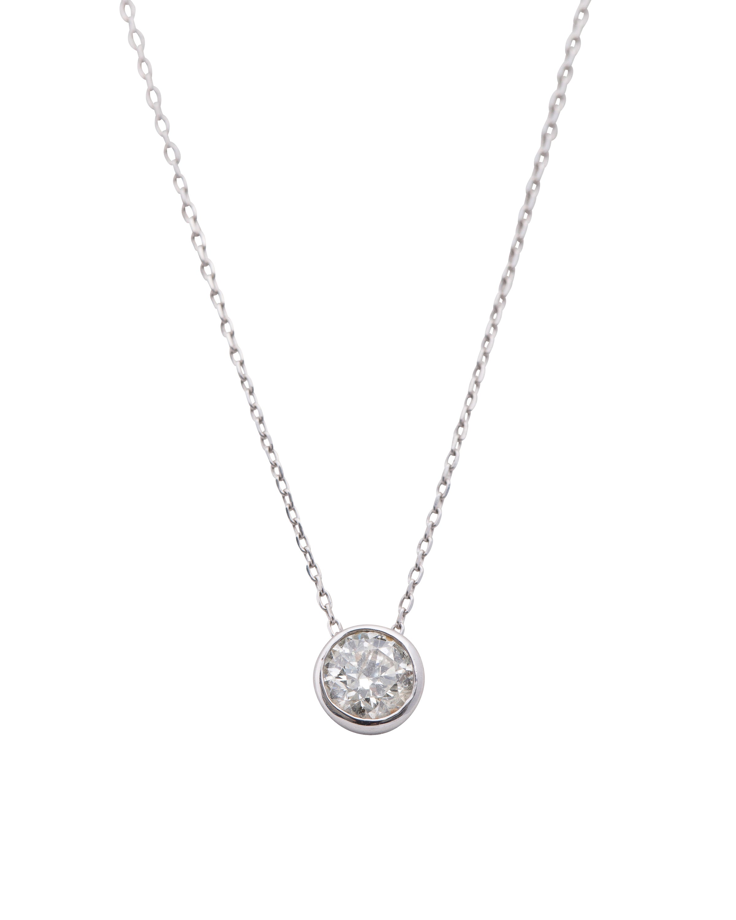 Single Stone Diamond Necklace