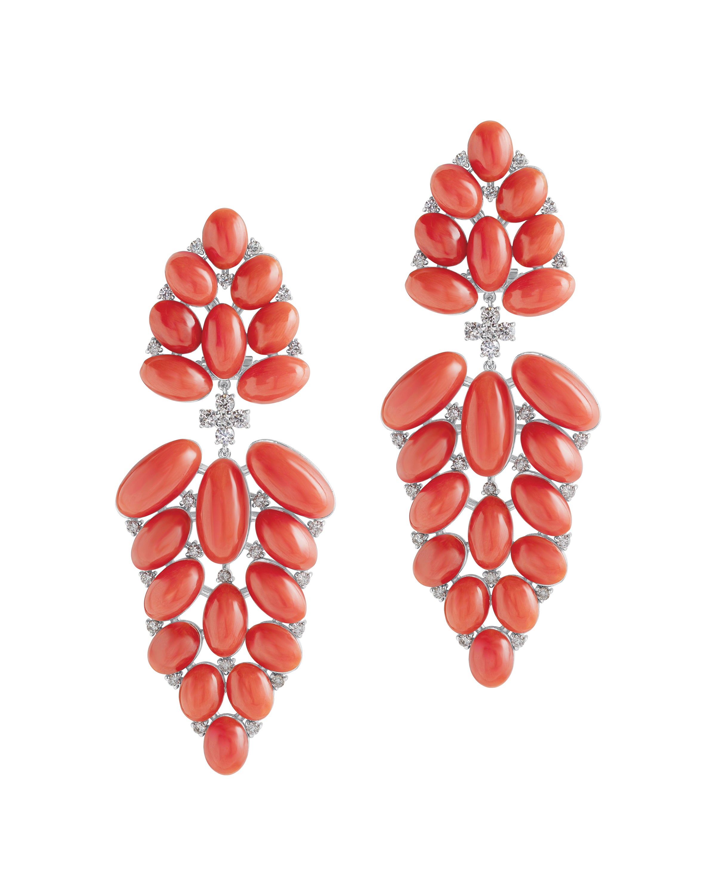 Coral Chandelier Earrings