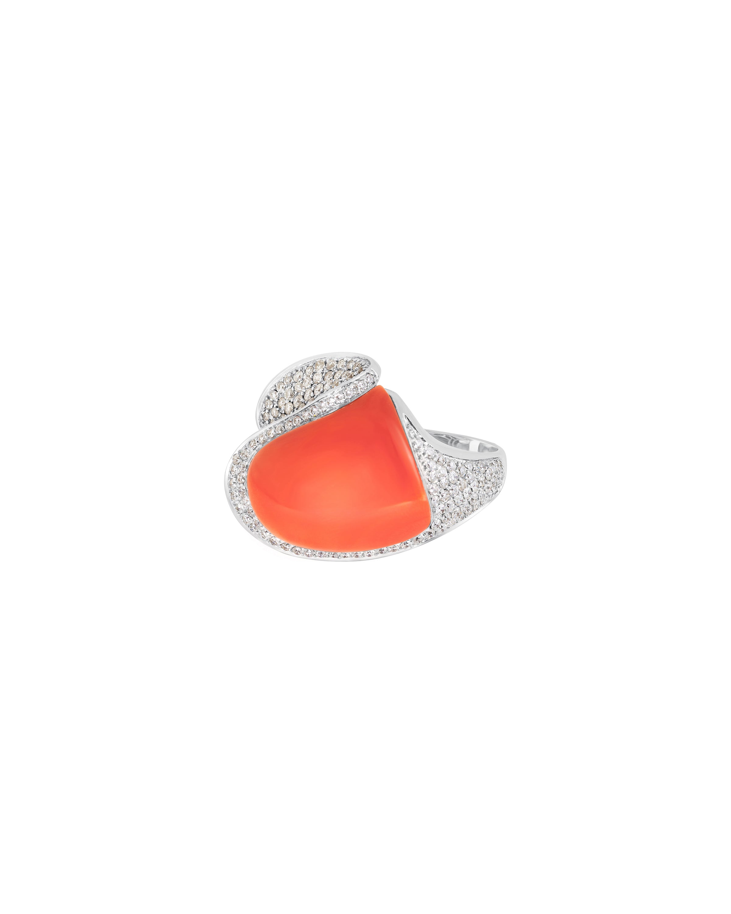 Abstract Coral Ring