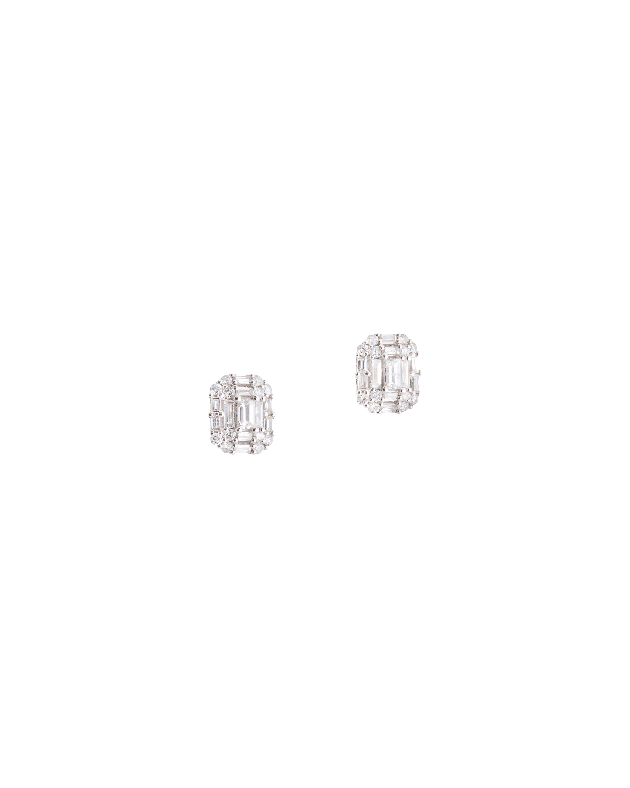 Rectangular Diamonds Earrings