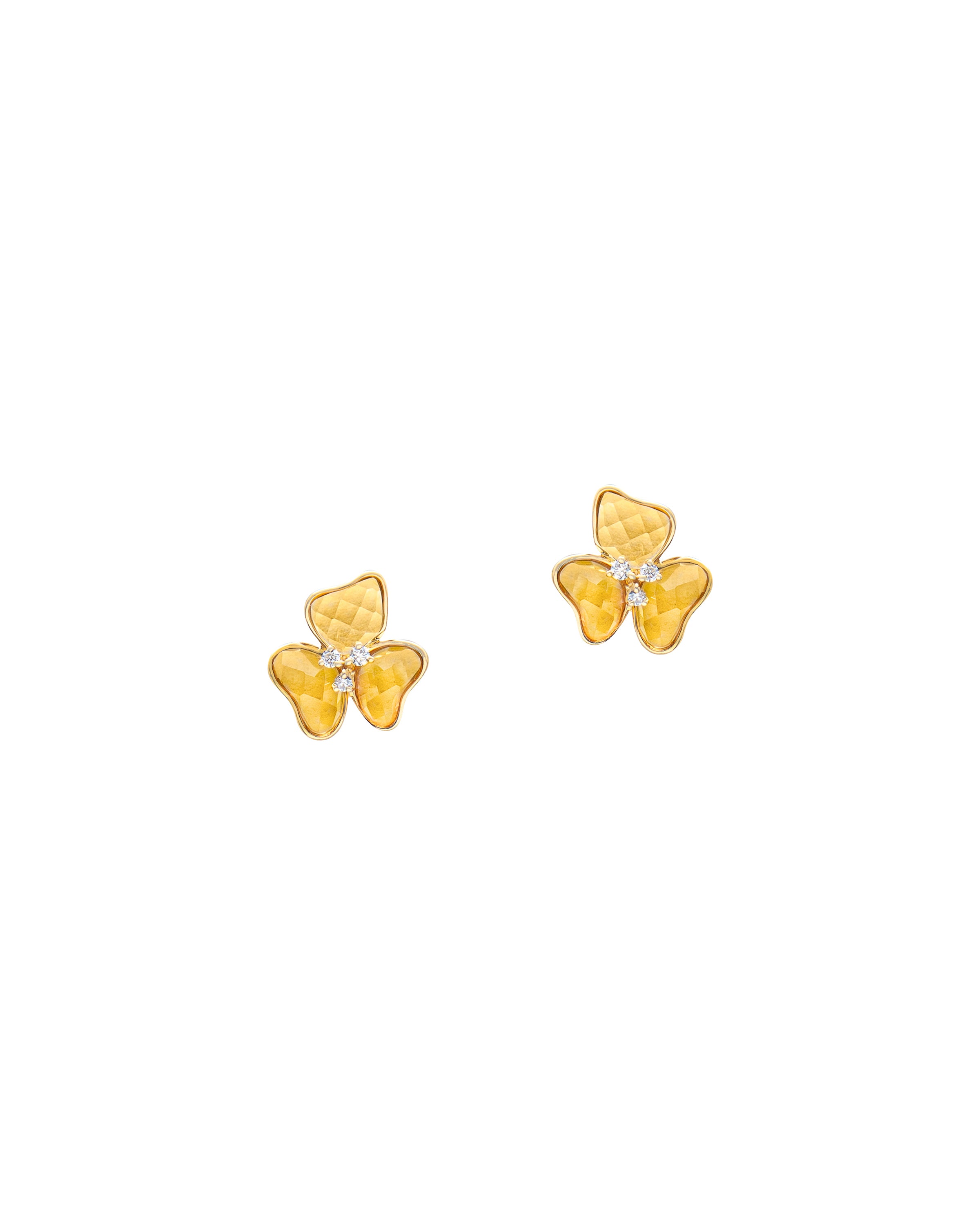 Il Petalo Mini Earrings in Citrine