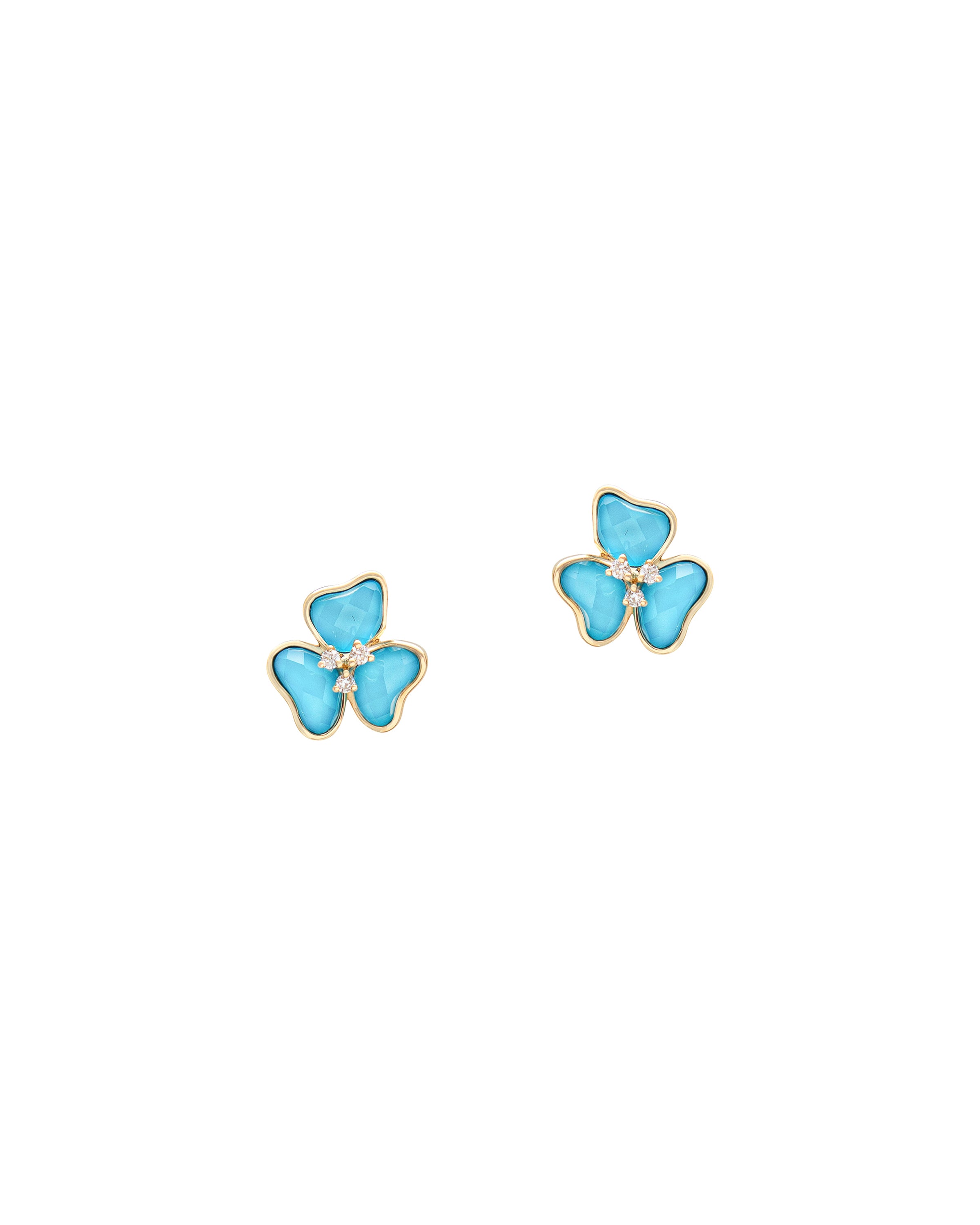 Il Petalo Mini Earrings in Turquoise