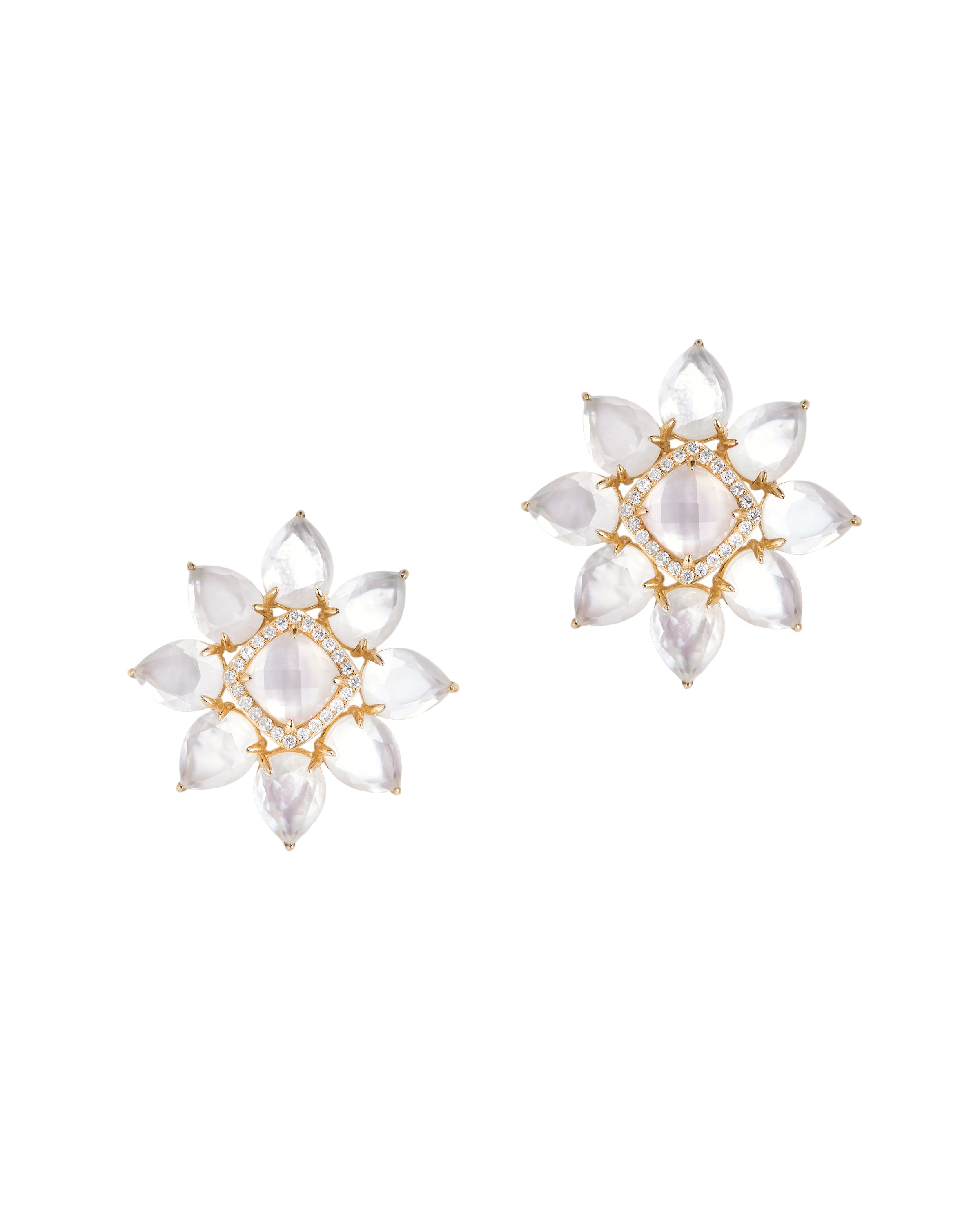Palm Beach Collezione Modern Floral Studs