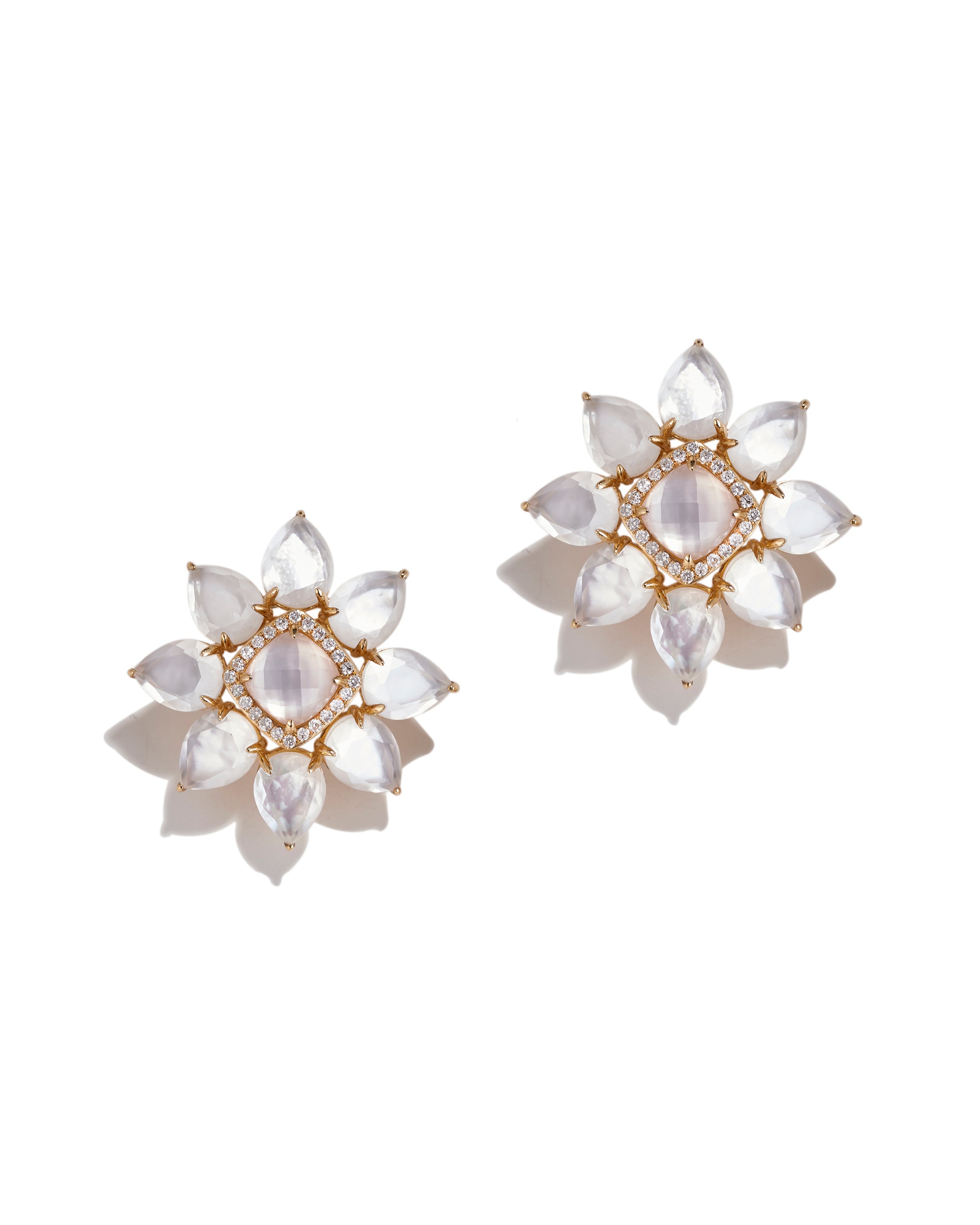 Palm Beach Collezione Modern Floral Studs