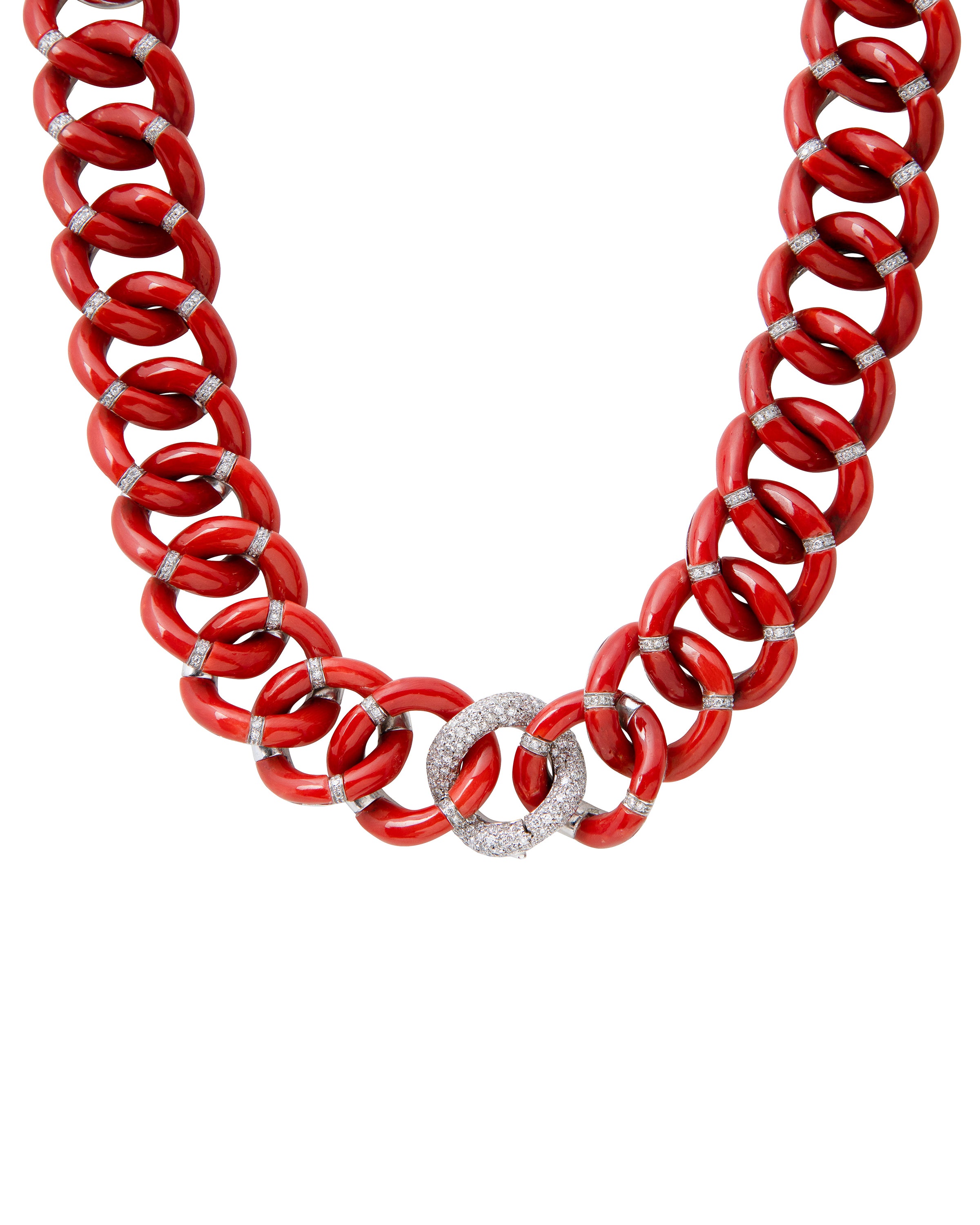 Petite Fleur White Coral Necklace
