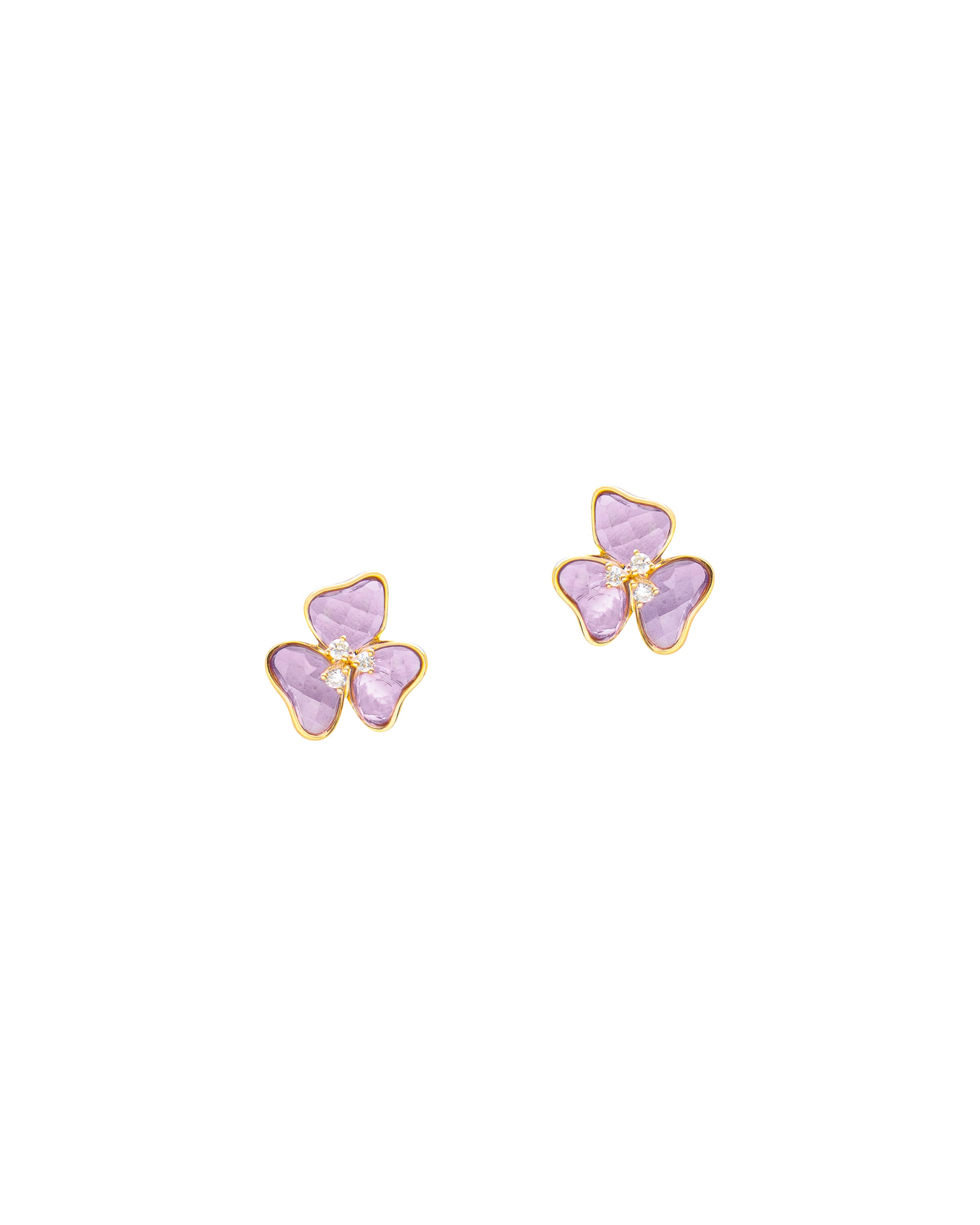 Il Petalo Mini Earrings in Amethyst