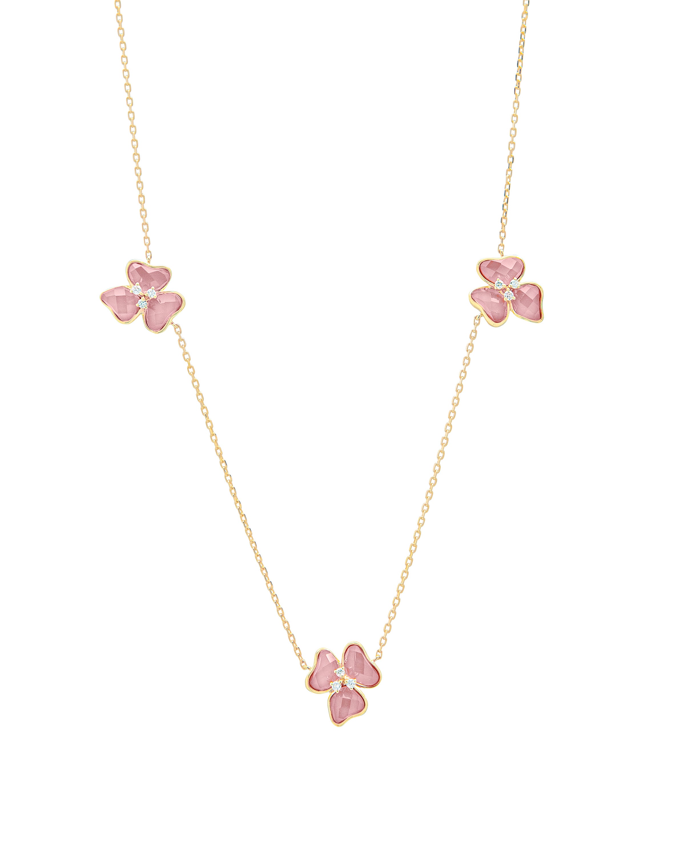 Il Petalo Mini Floral Station Necklace in Amethyst