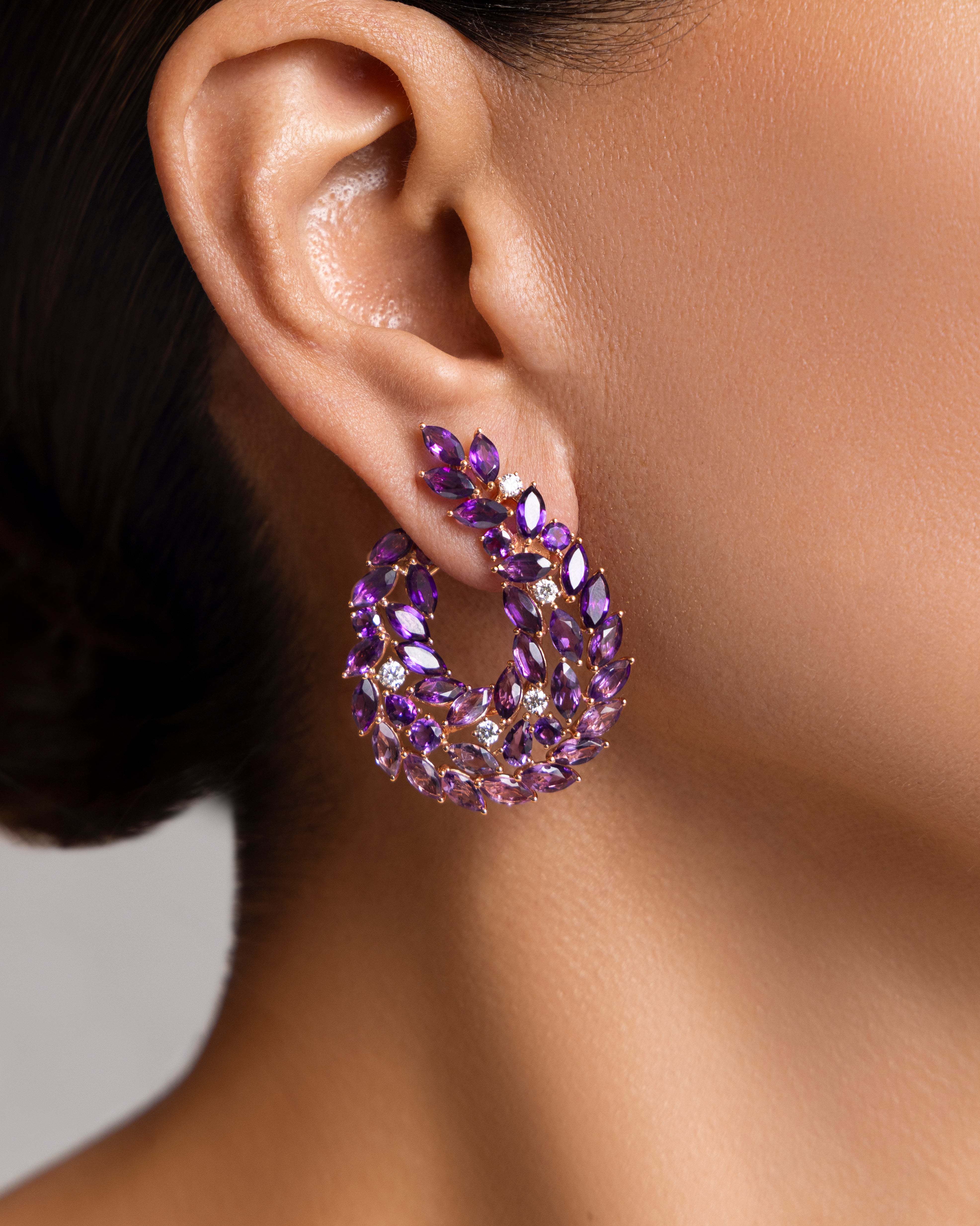 Winding Leaves in Amethyst
