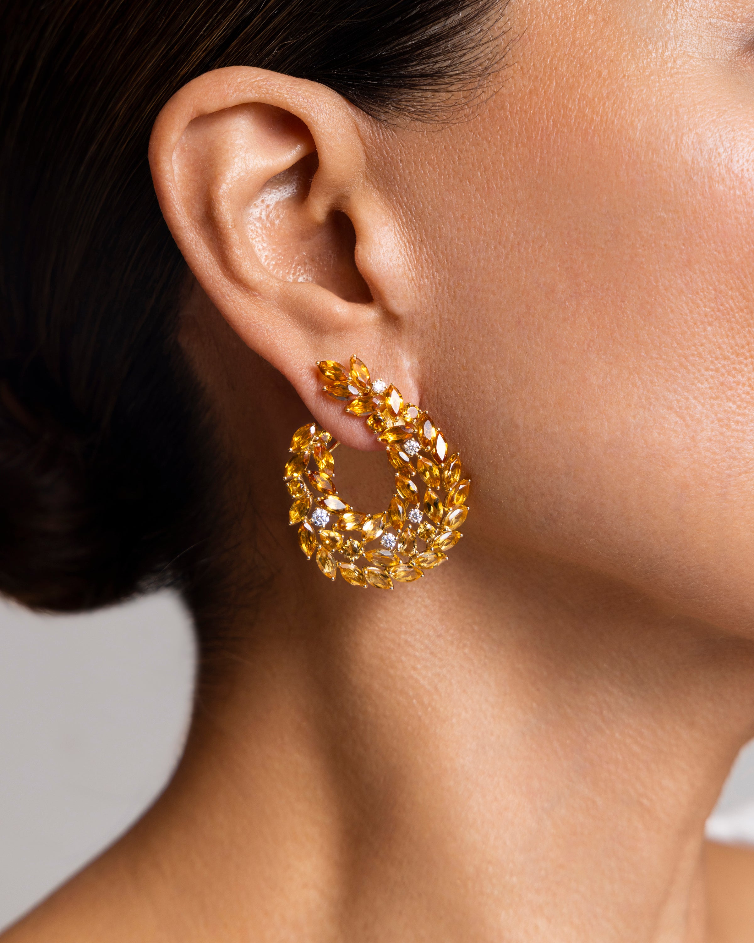 Winding Leaves in Citrine