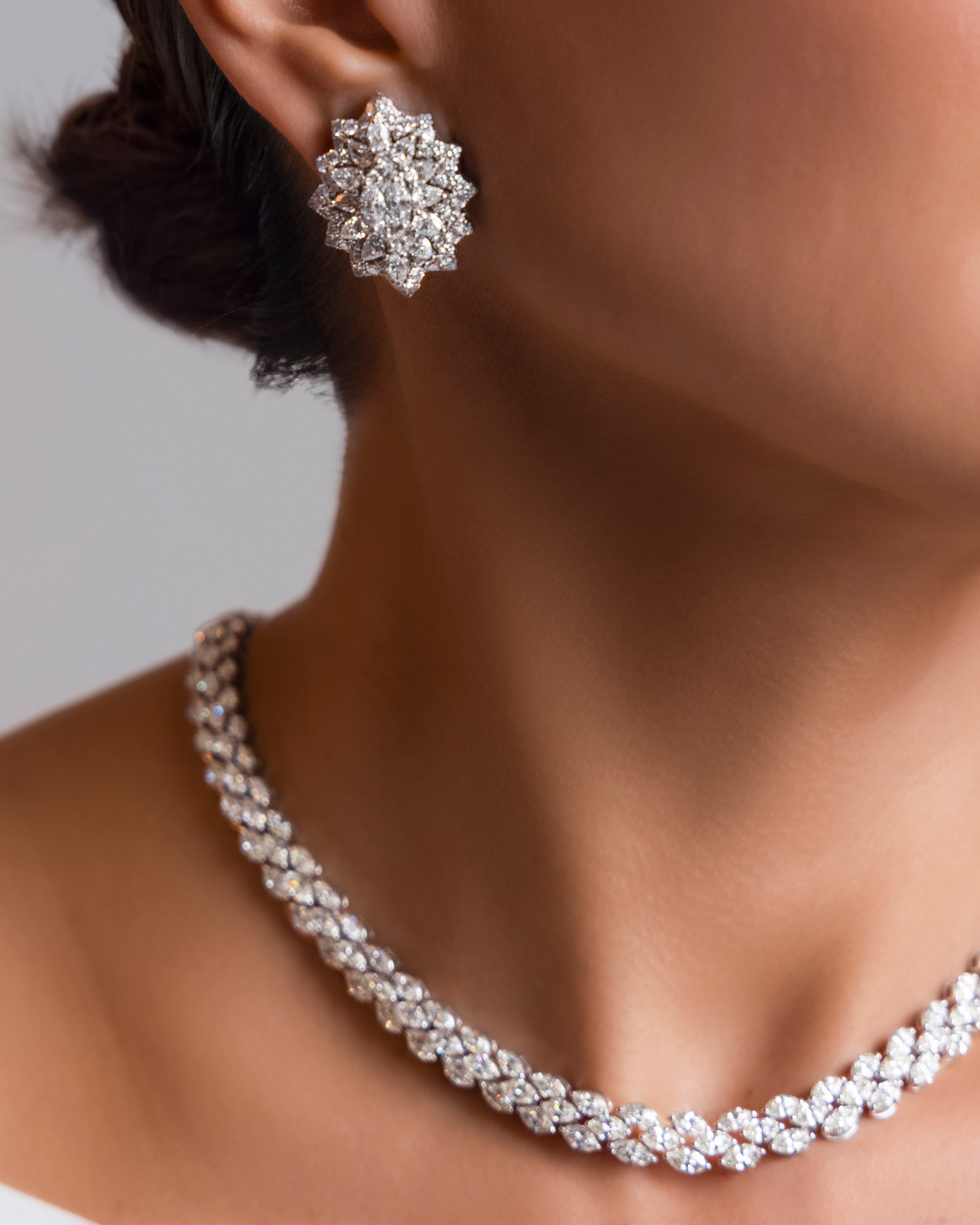 Elegant Marquise Diamond Necklace