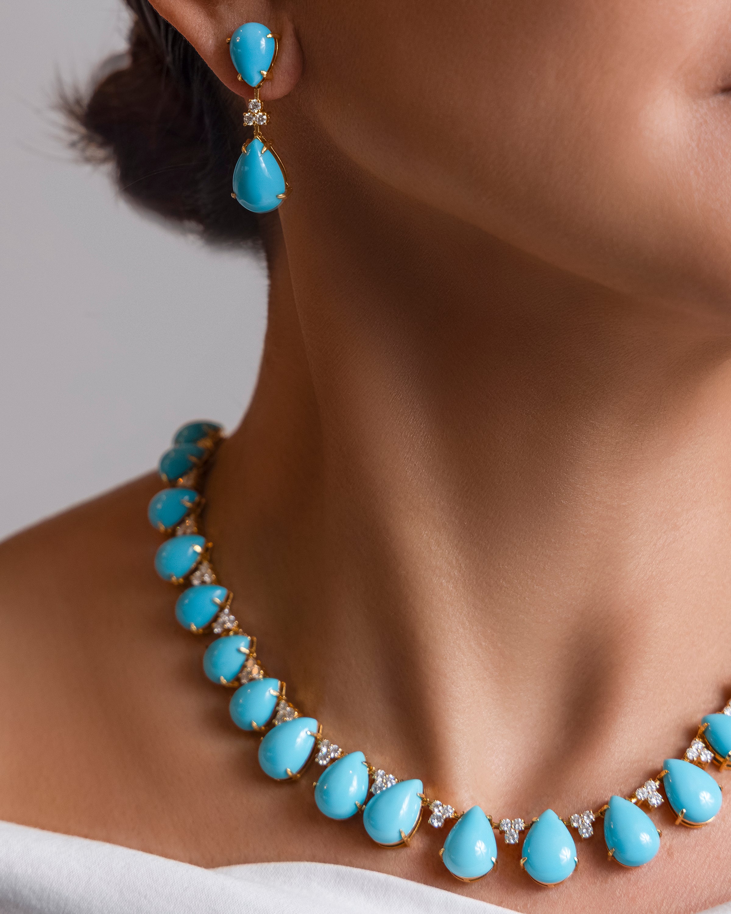 Pear Drop Turquoise Necklace