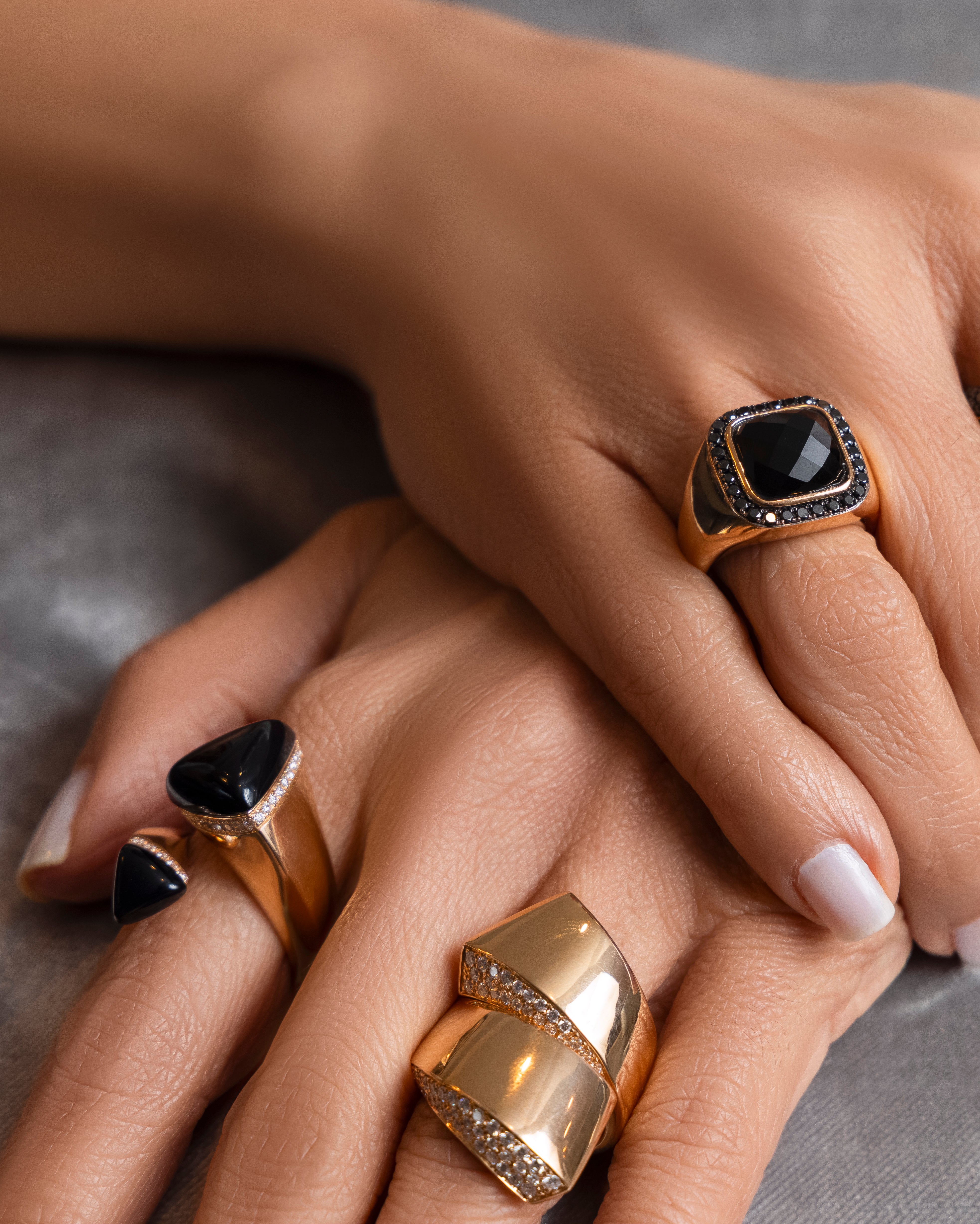 Palm Beach Collezione Contemporary Ring in Black Onyx