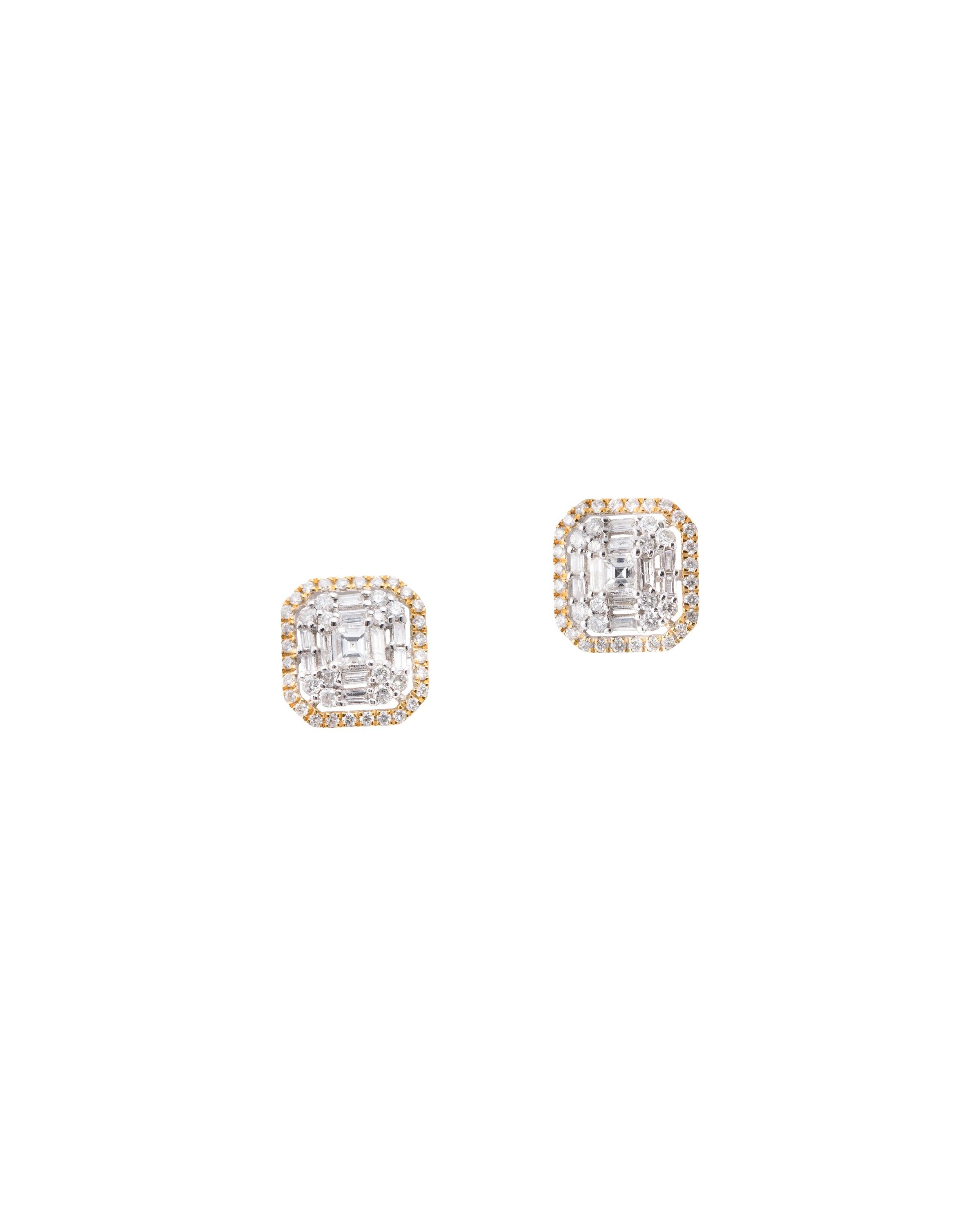 Octagonal Diamonds Earrings
