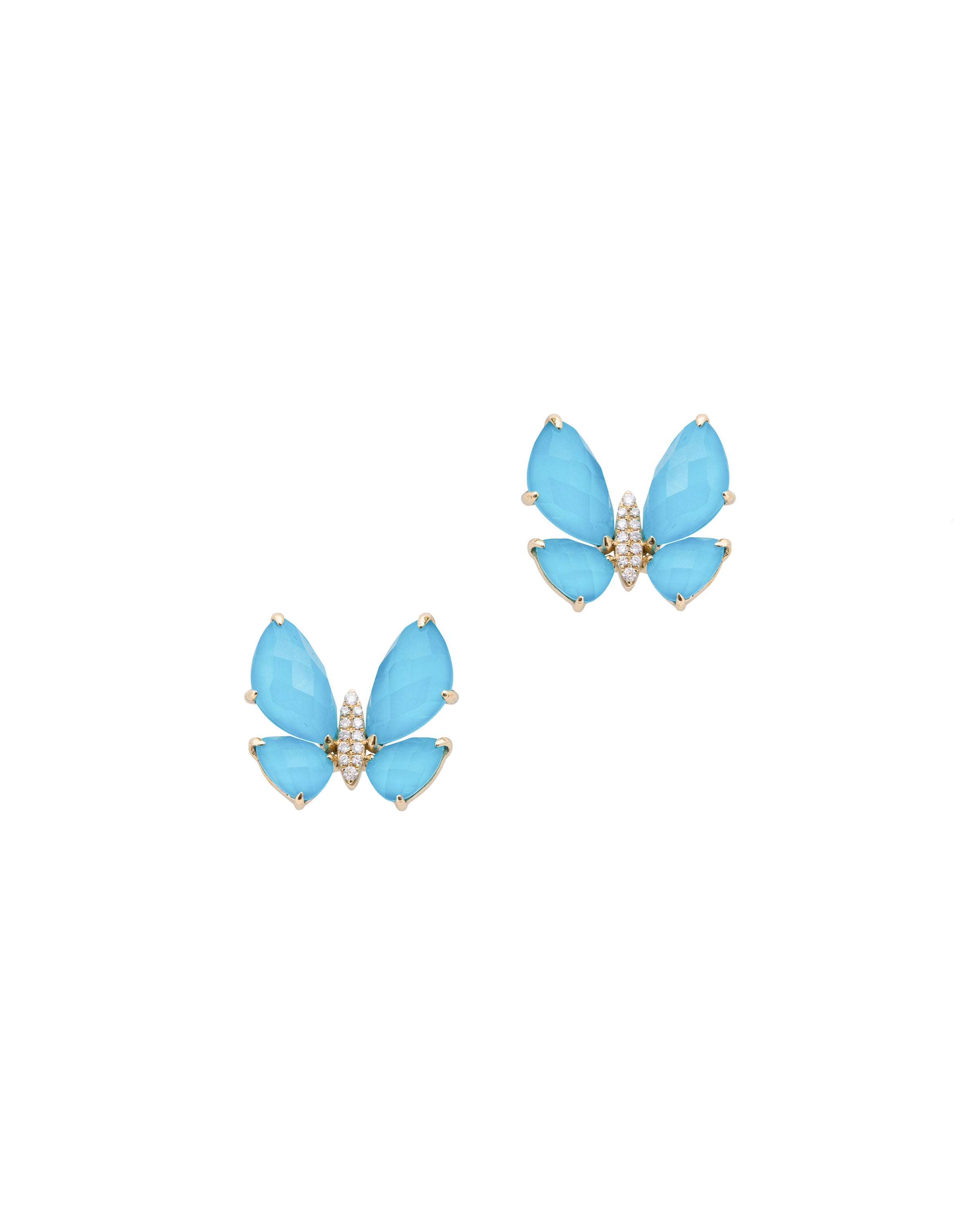 Fauna Small Butterfly Studs in Turquoise