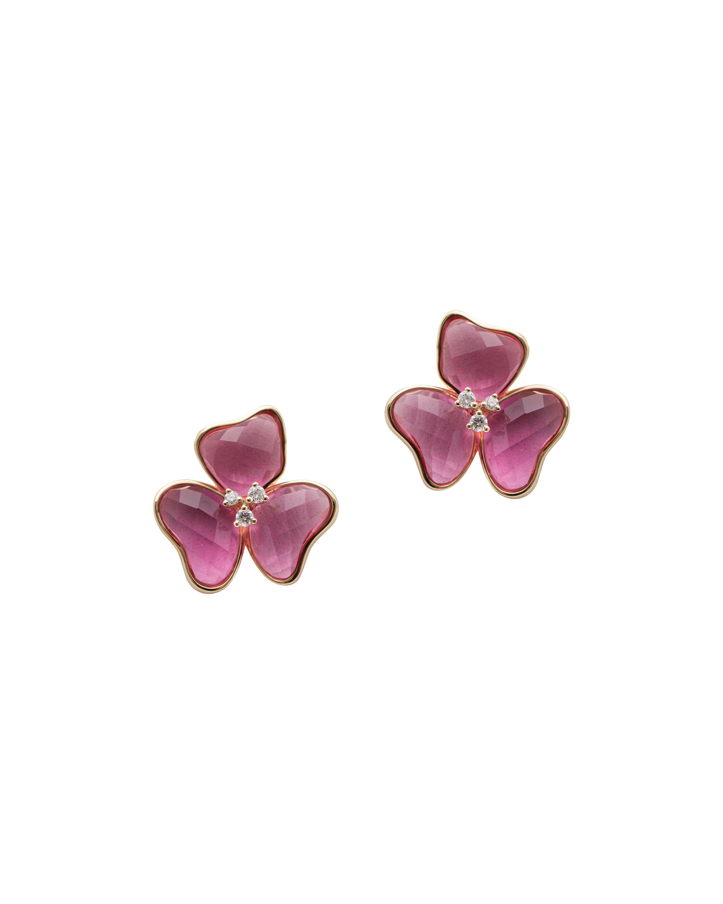 Il Petalo Classic Earrings in Pink Quartz