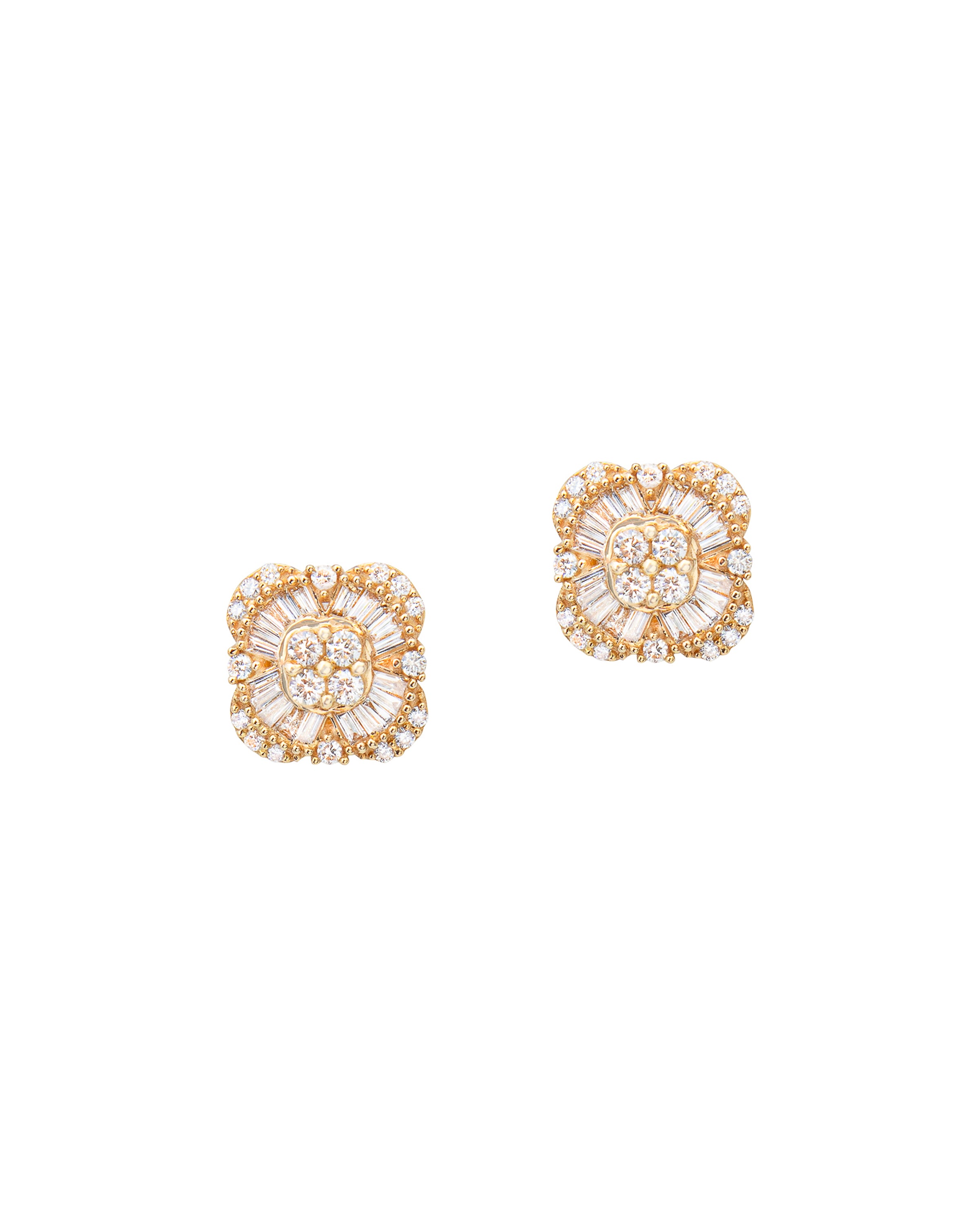 Quatrefoil Diamond Studs