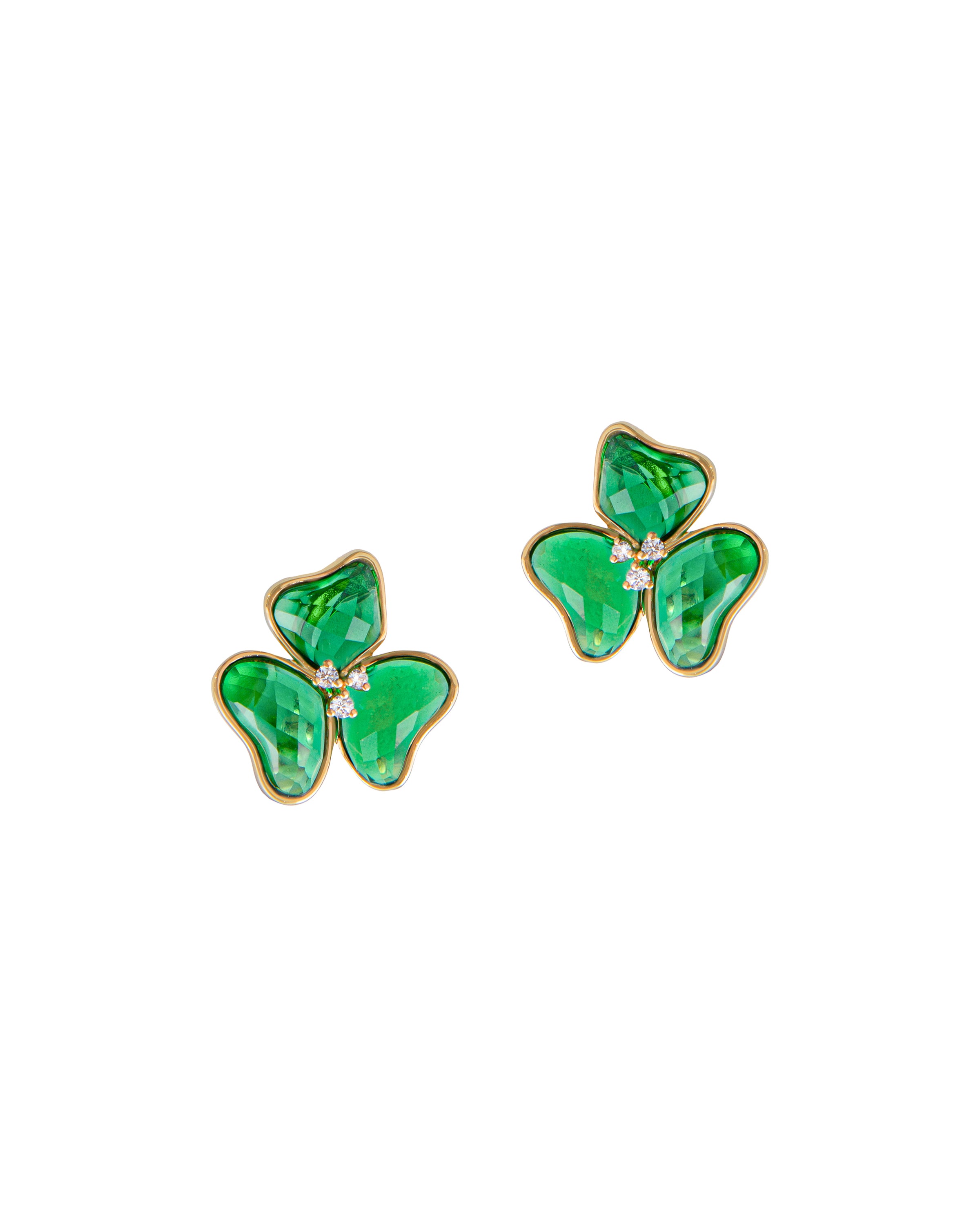 Il Petalo Classic Earrings in Green Topaz