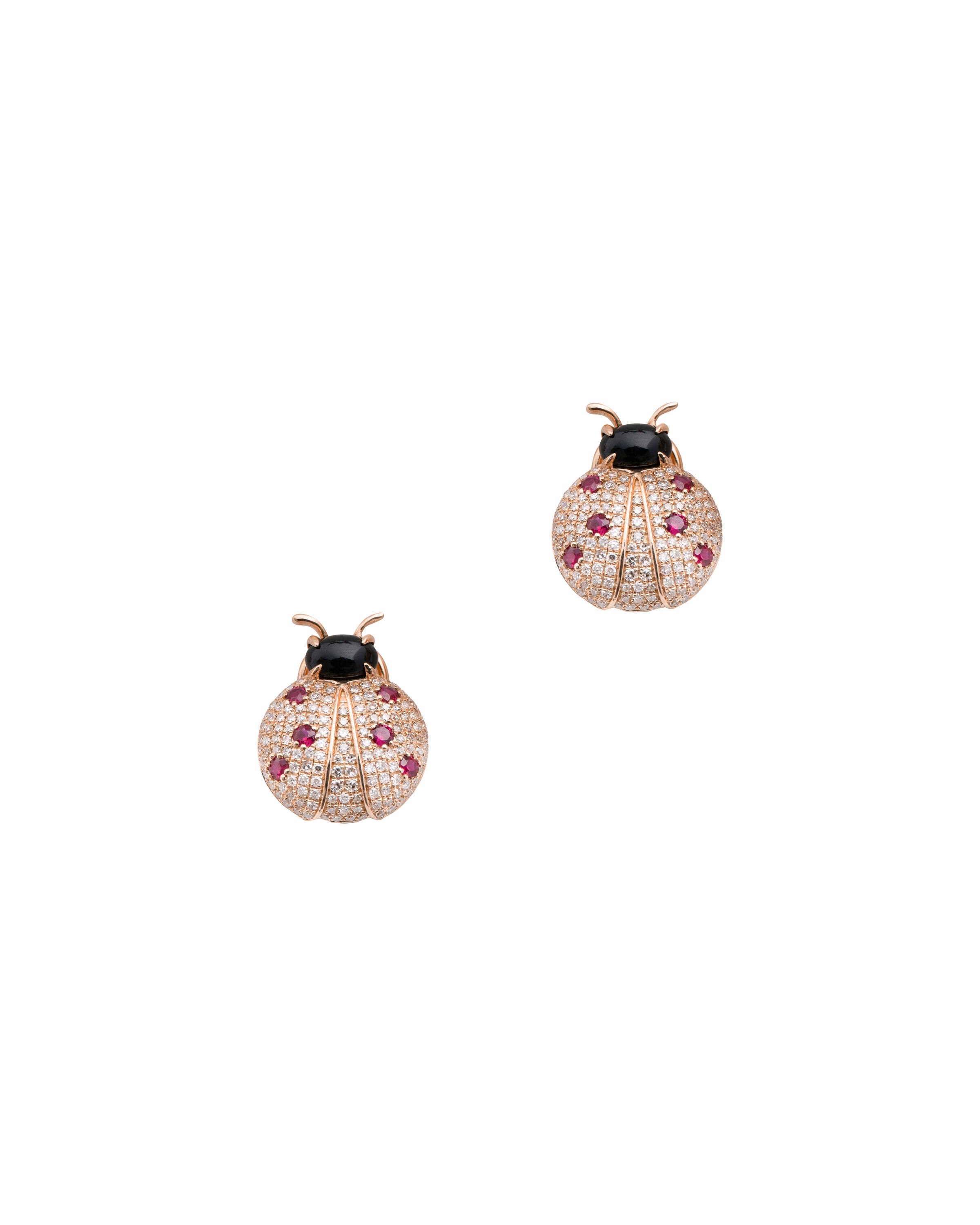 Pannalino Ladybug Earrings Onyx