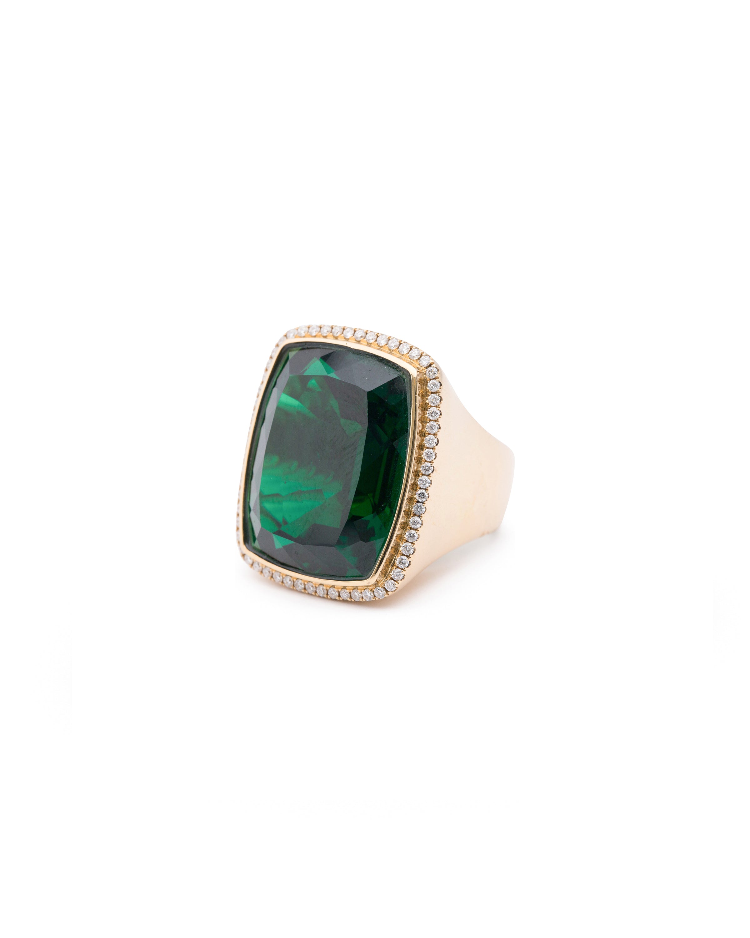 Green Topaz Statement Ring