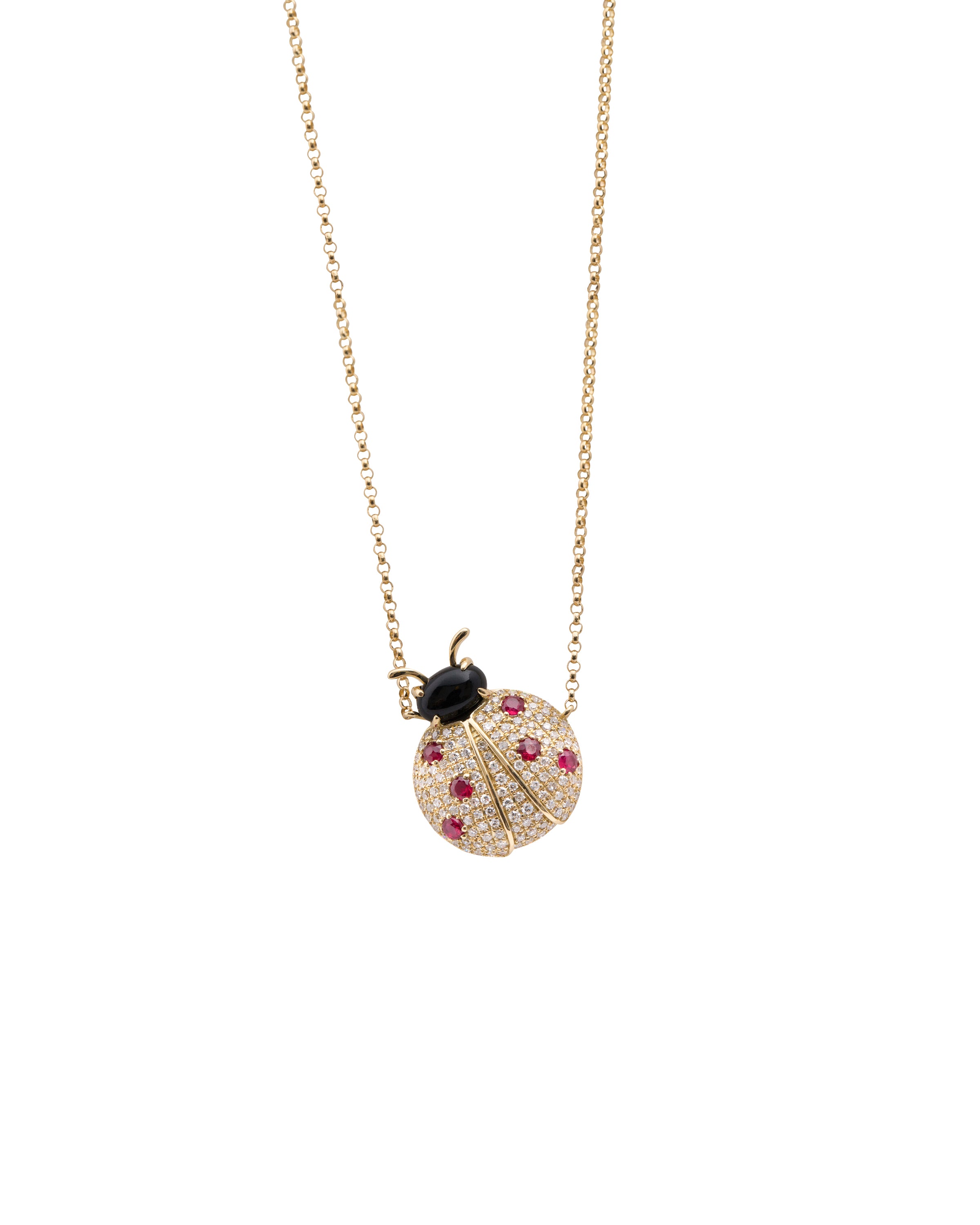 Pannalino Ladybug Necklace in Onyx