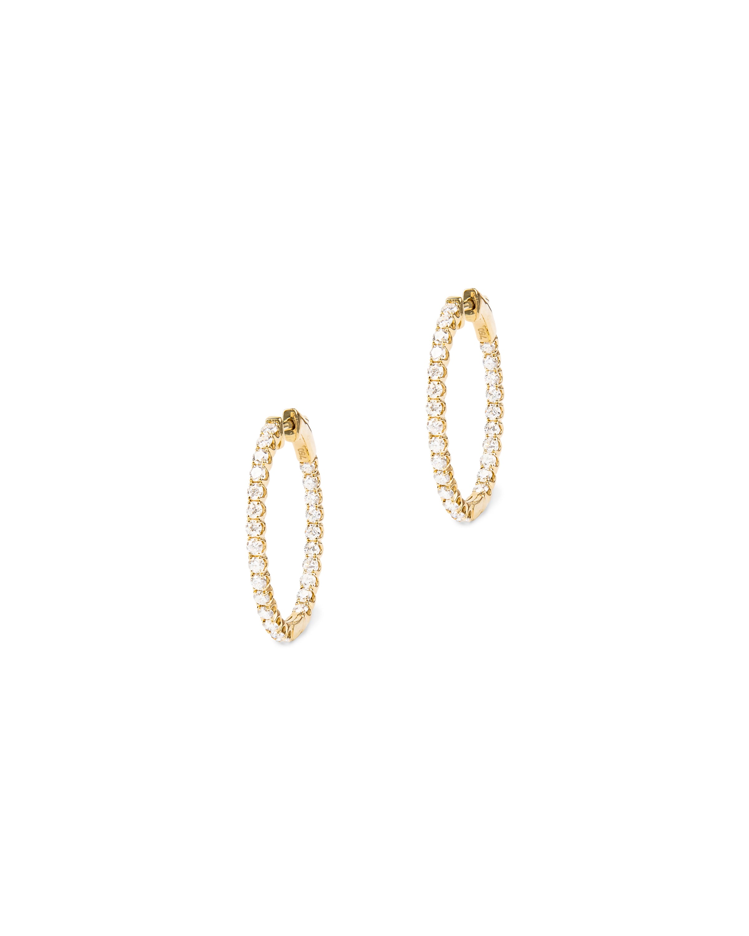 Single Stone Hoop Earrings One-Stone Hoop Earring 01 SHIHARA