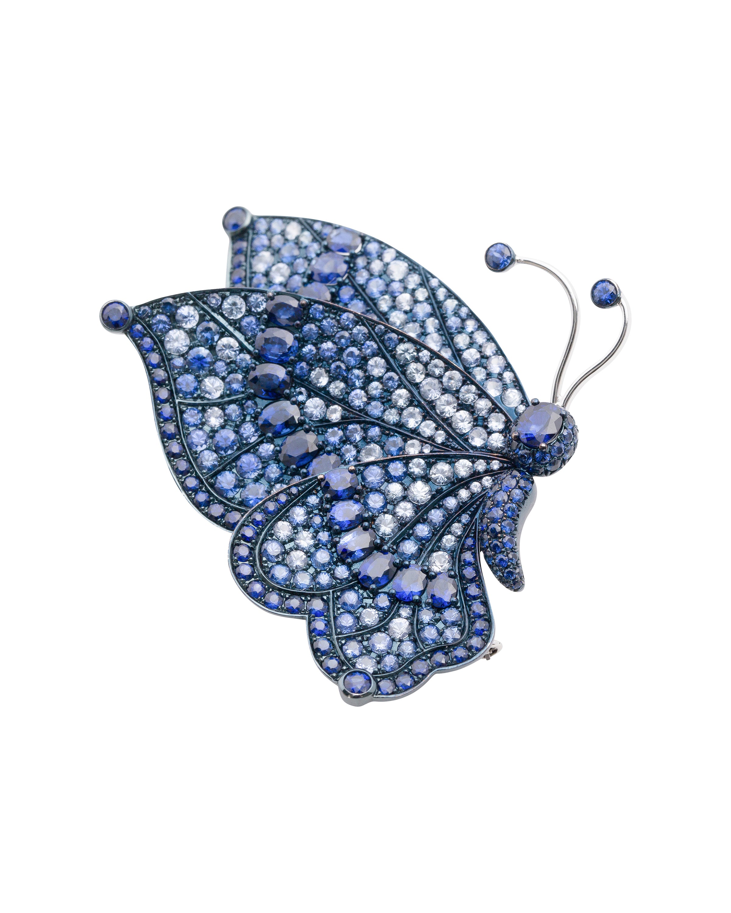 Butterfly Brooch in Diamonds and Sapphires