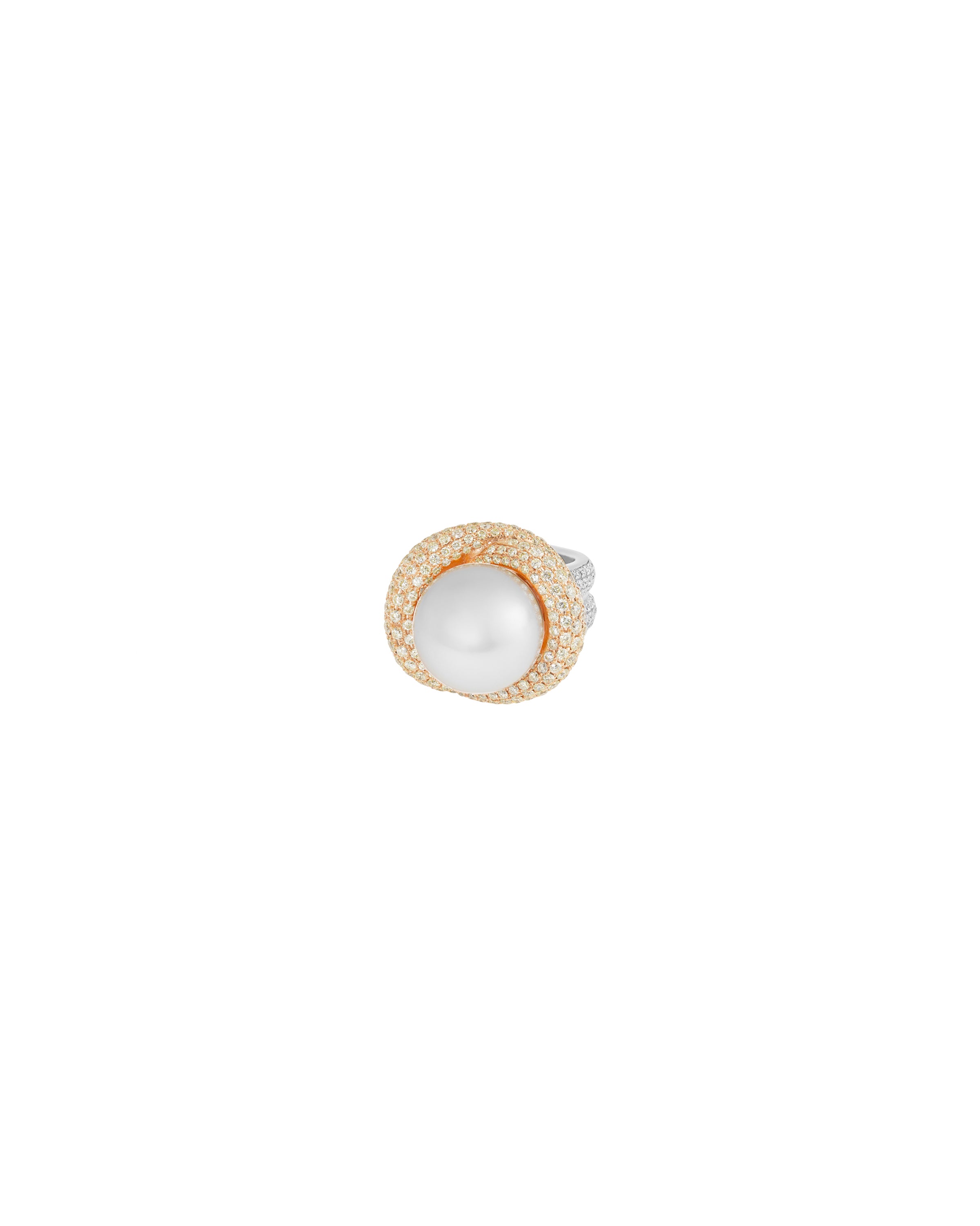 South Sea Pearl Diamond Ring