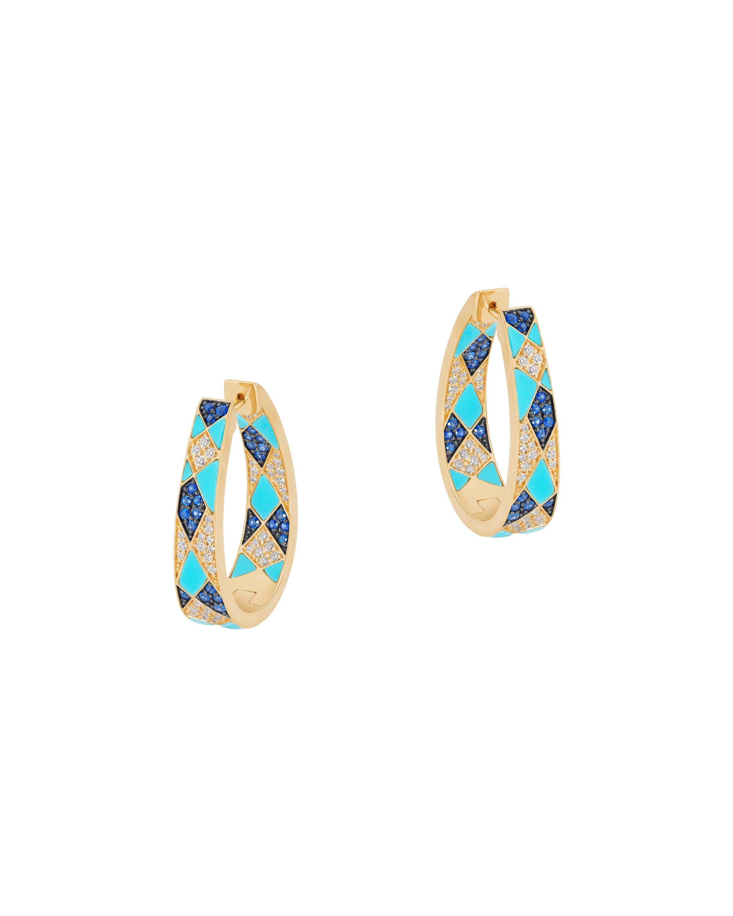 Turquoise Modern Hoops