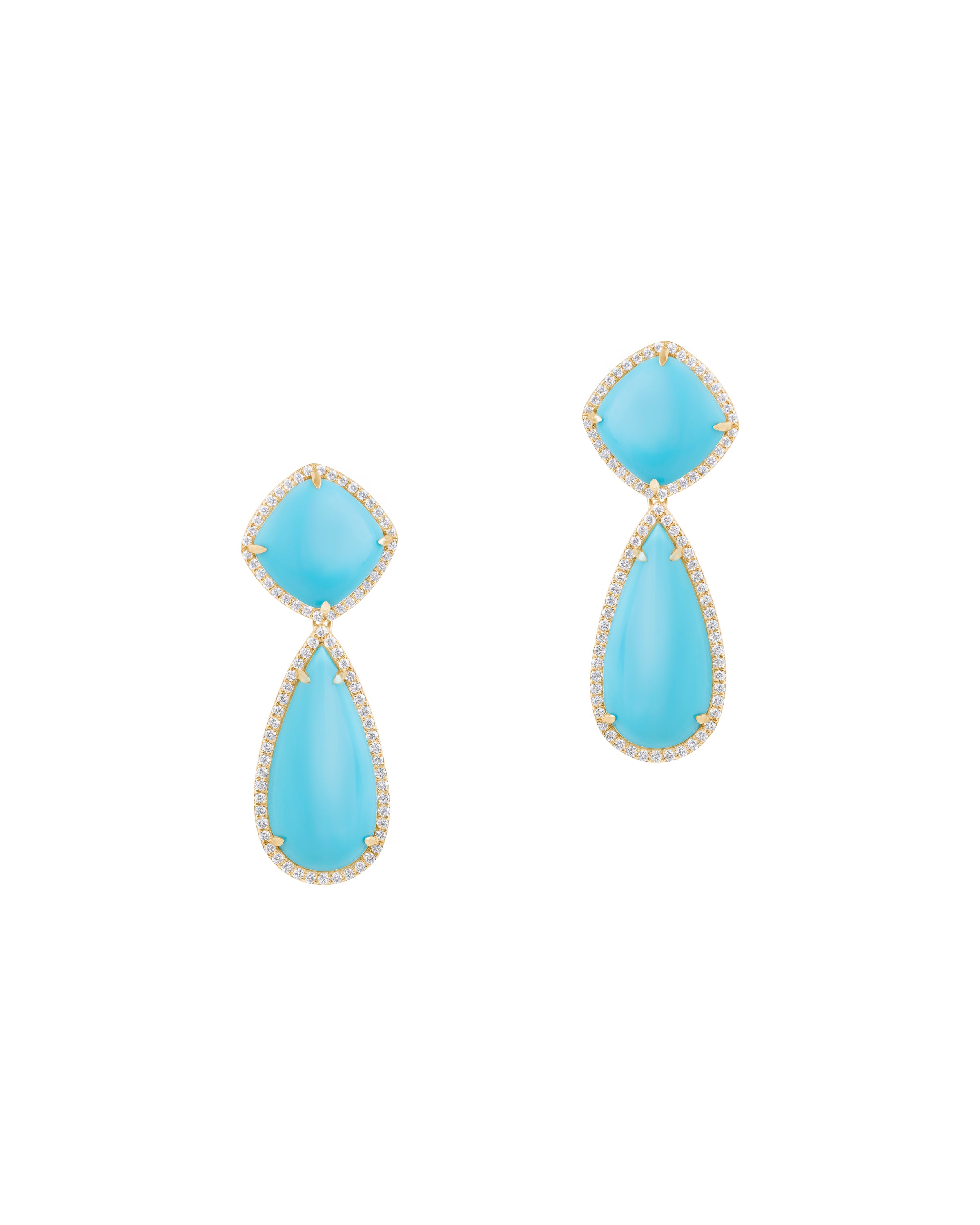 Geometric Turquoise Earrings