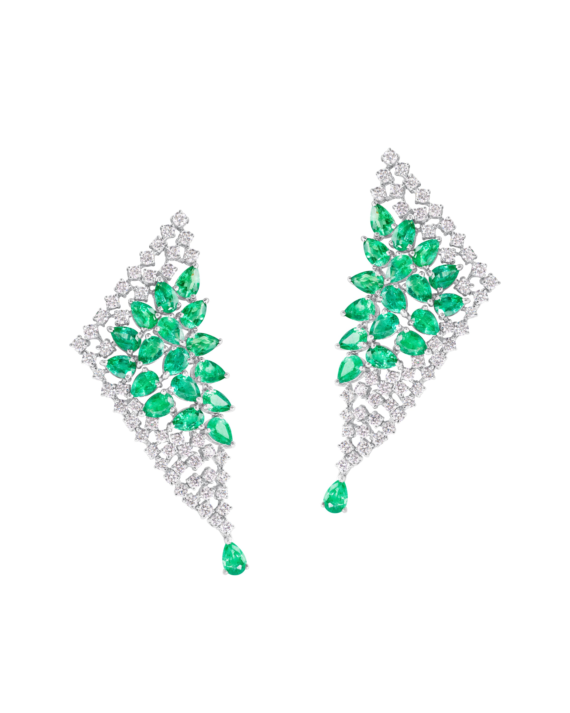 Dramatic Emerald Earrings