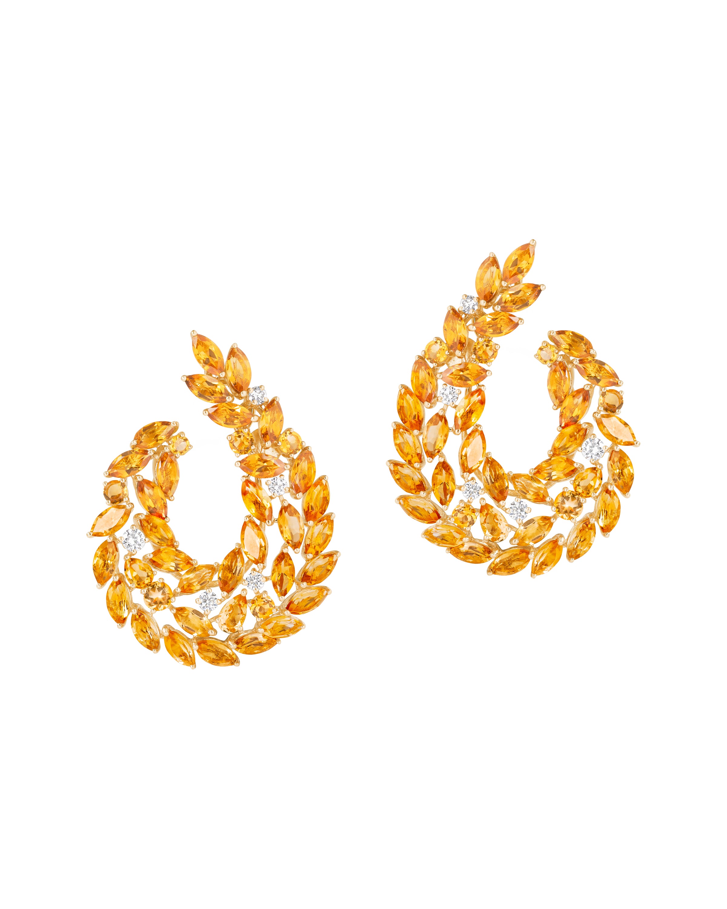 Winding Leaves in Citrine