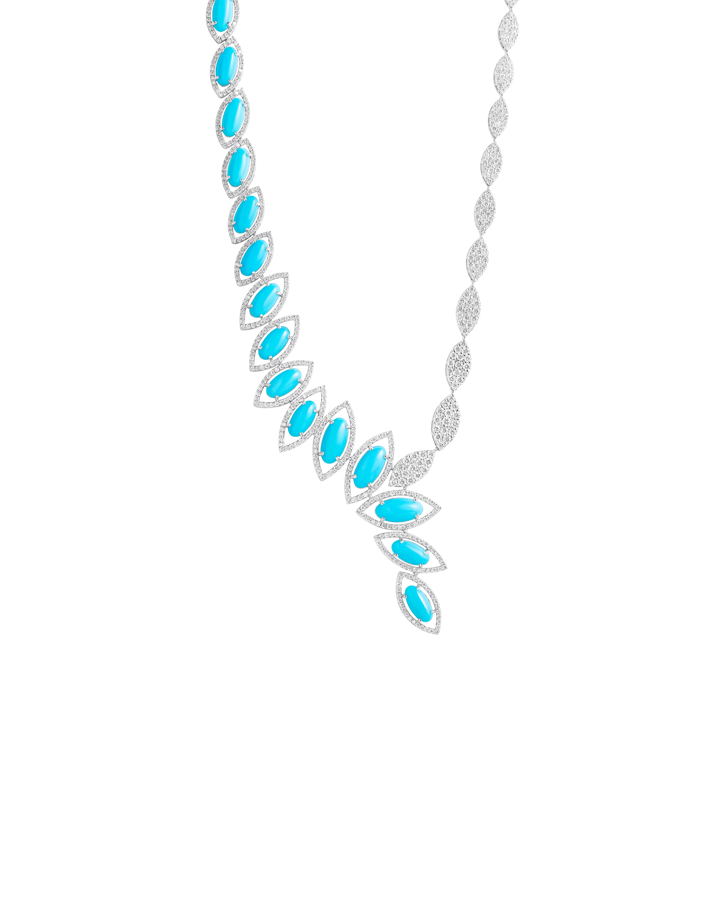 Marquise Modern Turquoise Necklace