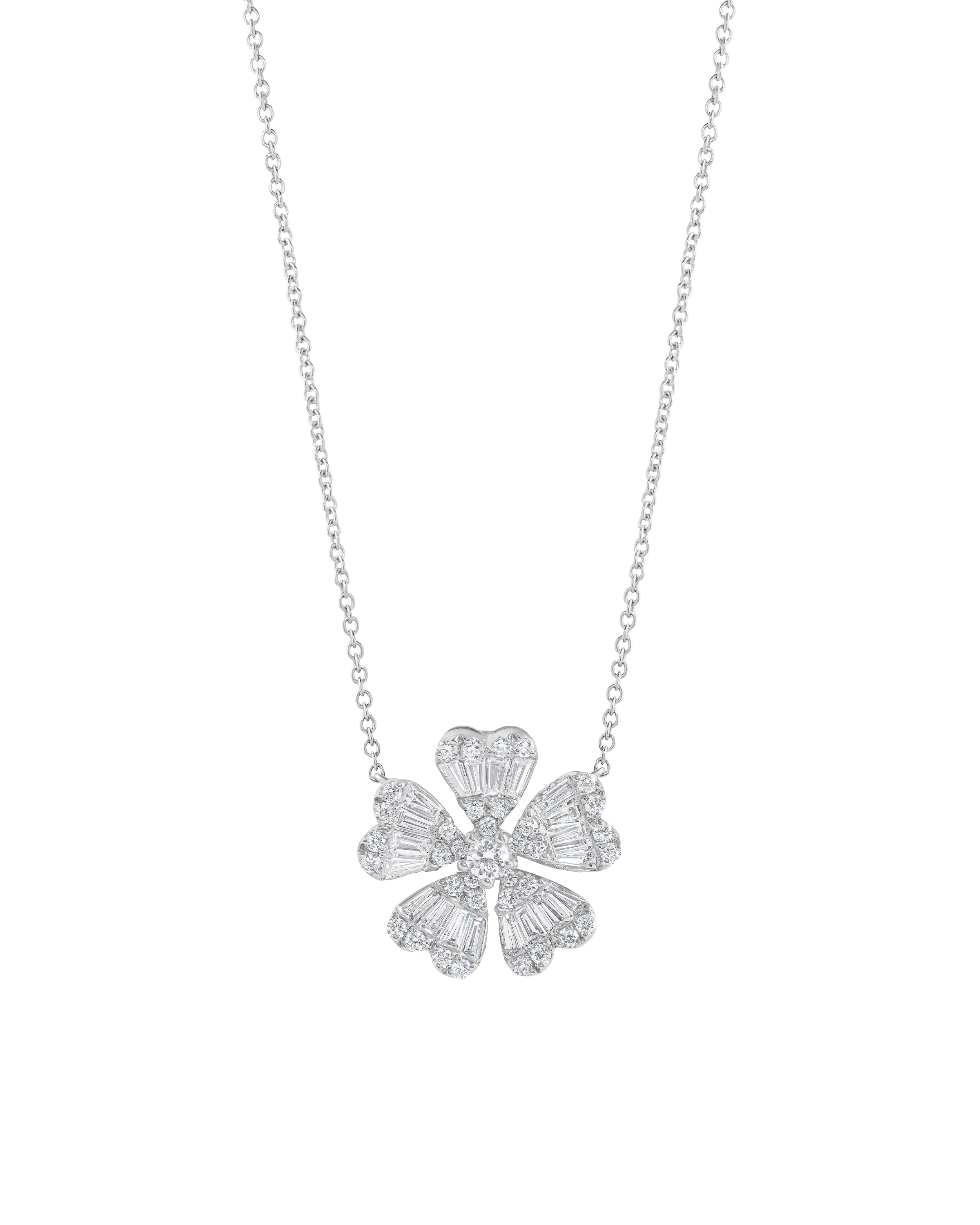 Heart Clover Flower Necklace