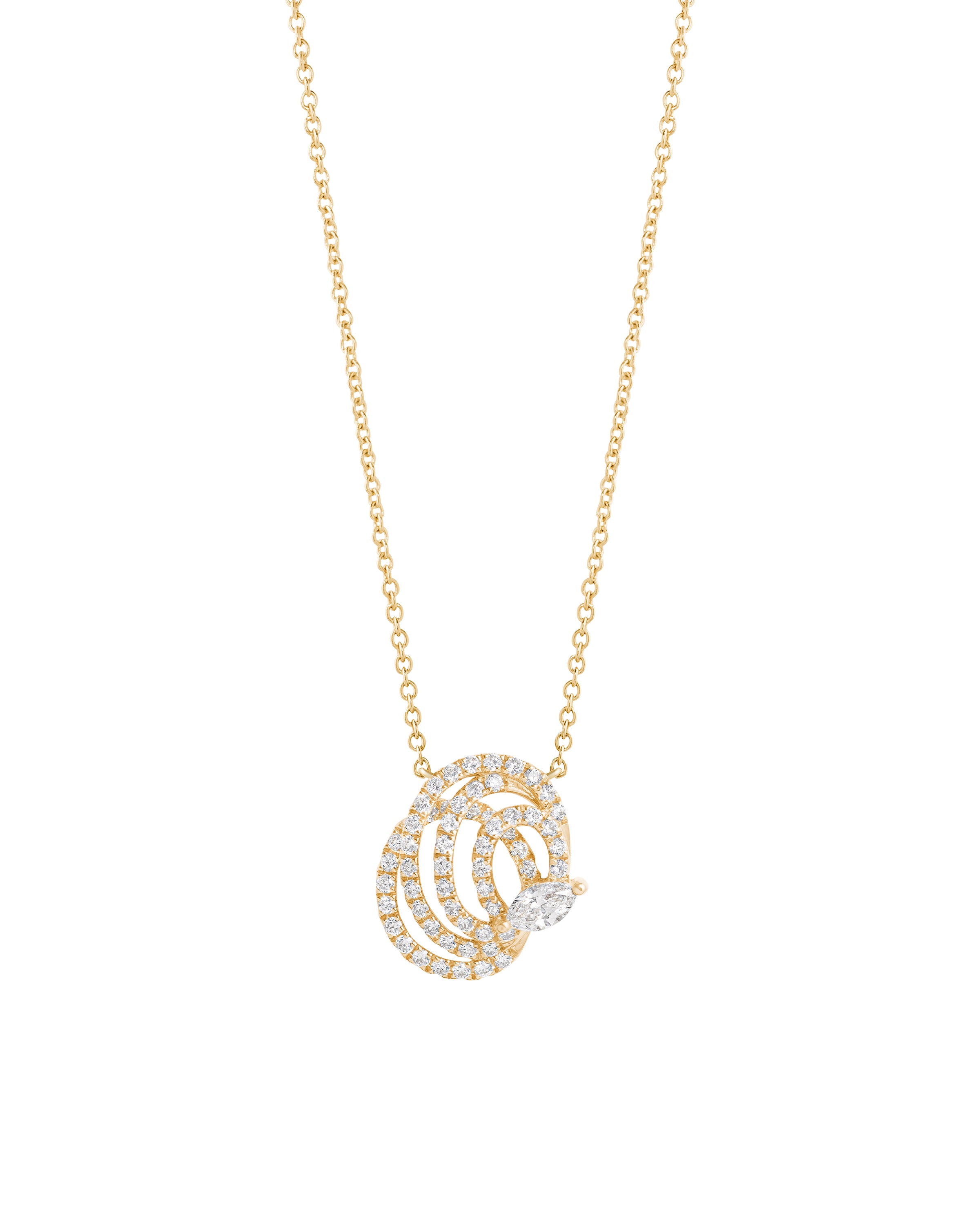 Spiral Diamond Necklace