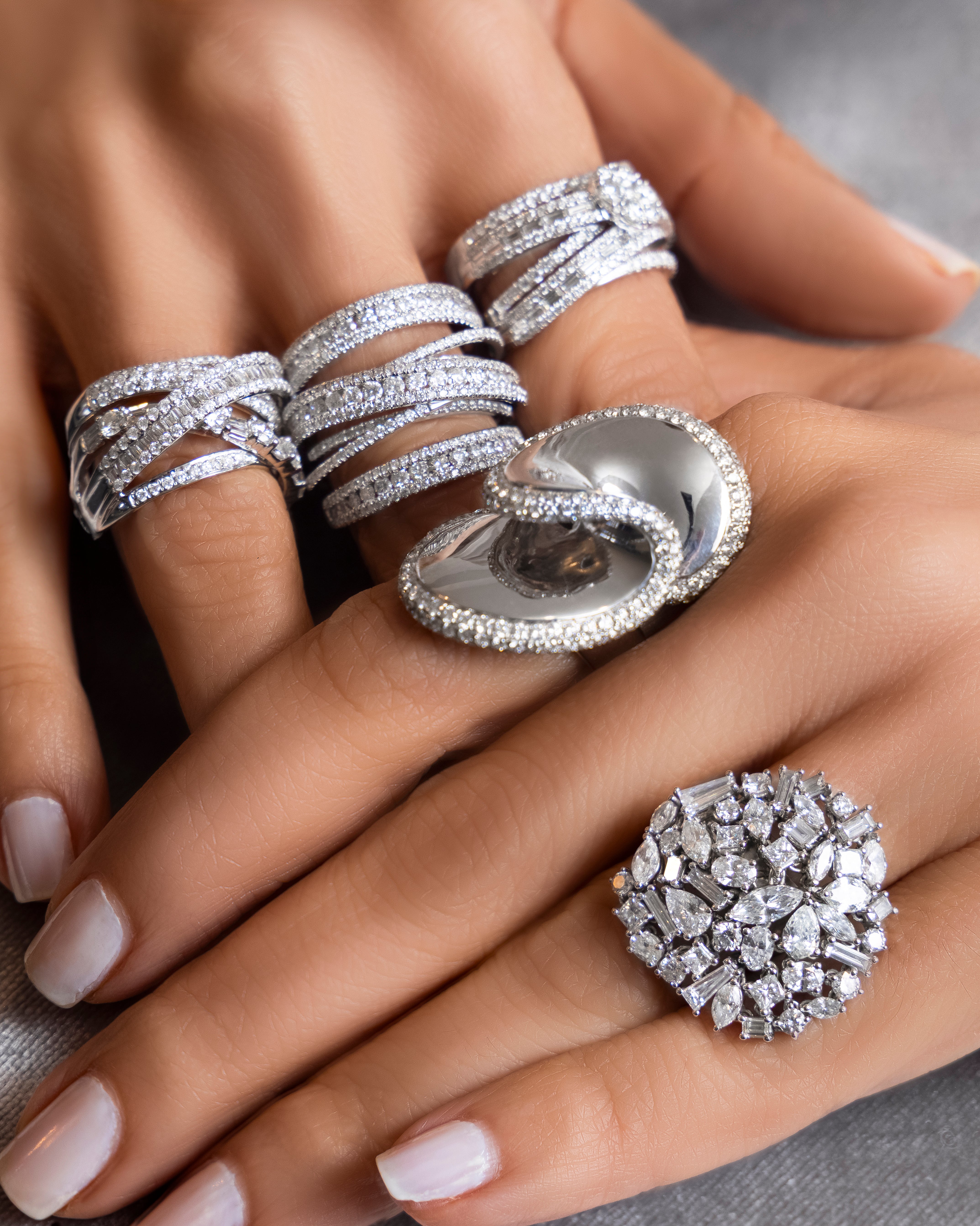 Criss Cross Diamond Ring